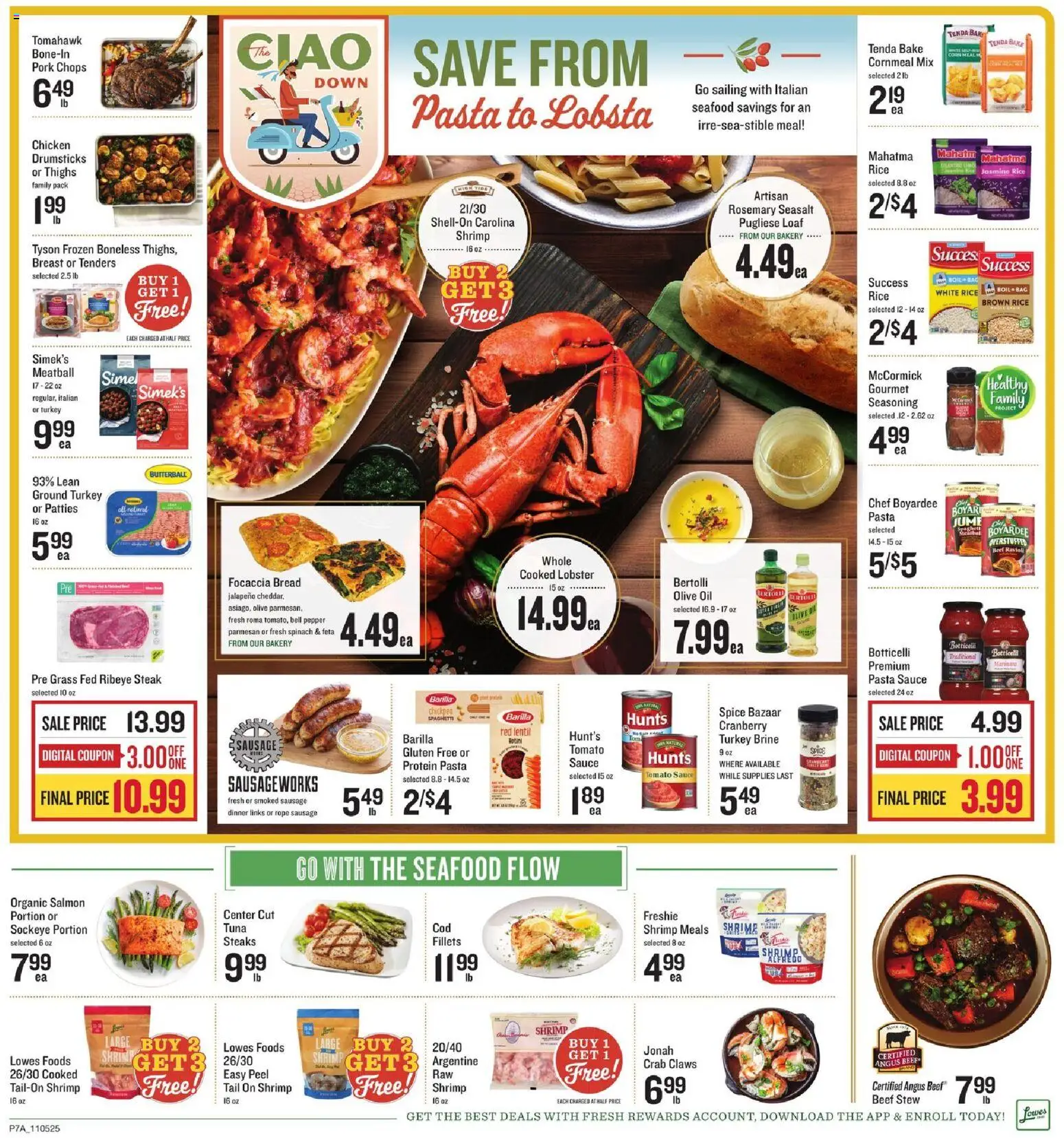 Lowes Foods Weekly Ad - valid from 05.11.2025 | Page: 10 | Products: Bakery, Rice, Pasta, Seafood
