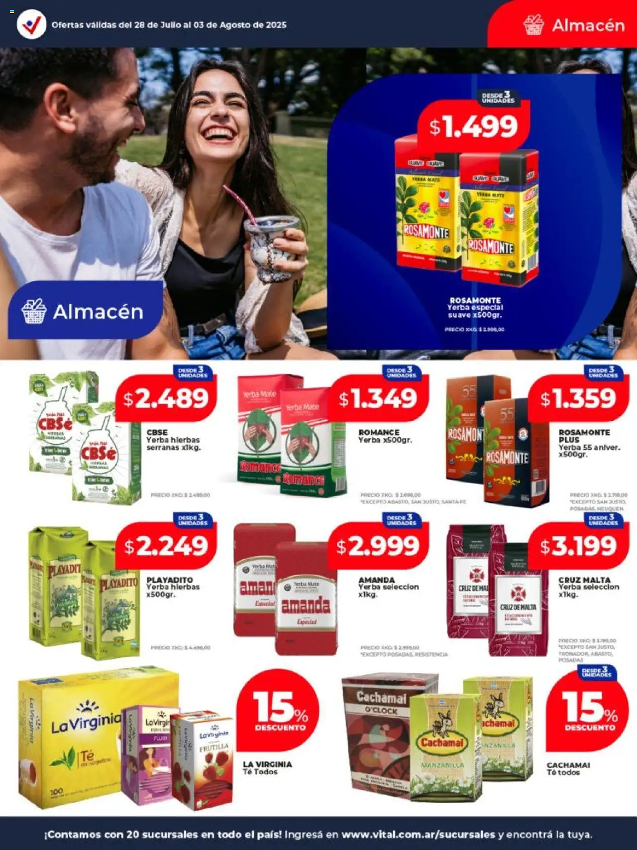 Vital ofertas - Posadas │ válido desde el 28.07.2025 | Página: 16 | Productos: Mate, Frutilla, Yerba, Té