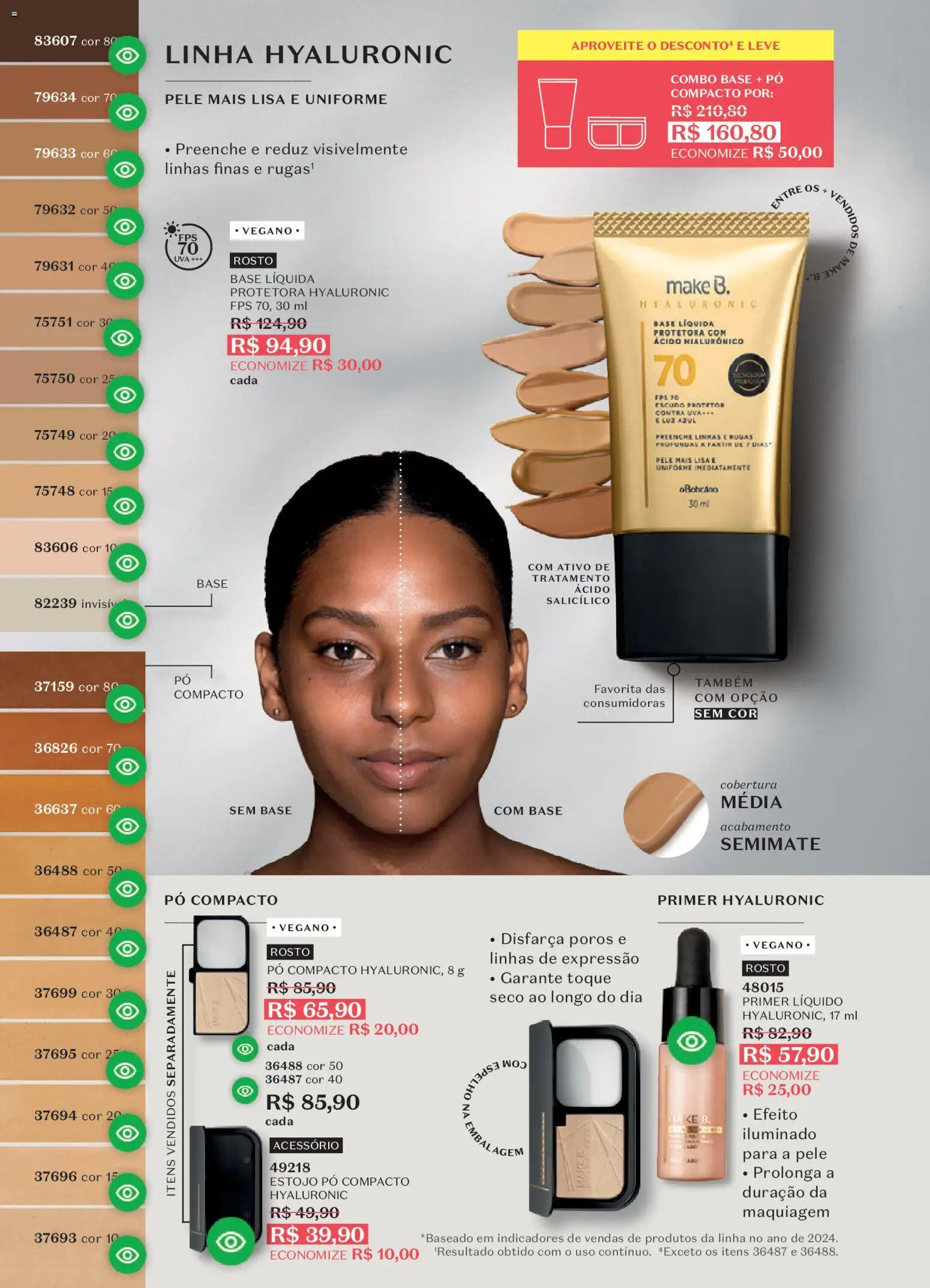 O Boticário Folheto - válido de 19.01.2026 | Página: 106 | Produtos: Pó compacto, Maquiagem, Base, Primer