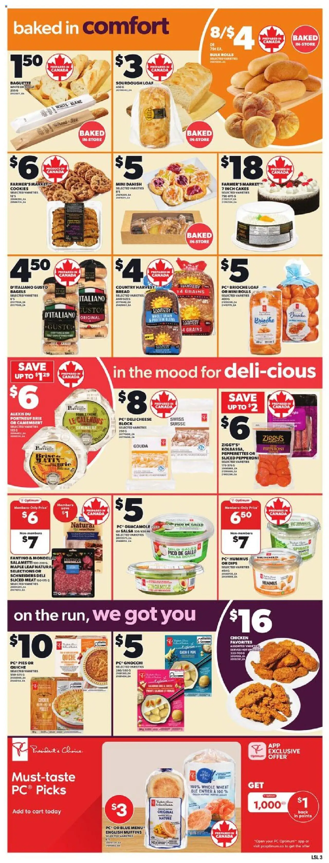 Loblaws flyer valid from 25.09.2025 | Page: 6 | Products: Cookies, PC, Bread, Chicken