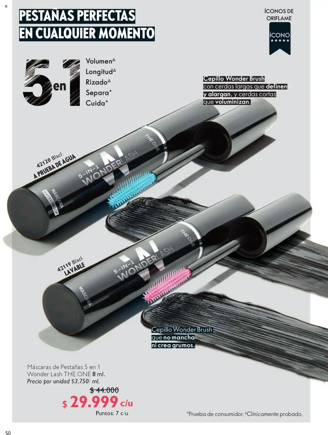 Oriflame revista - valida desde el 04.10.2025 | Página: 50 | Productos: Agua, Cepillo, Máscara