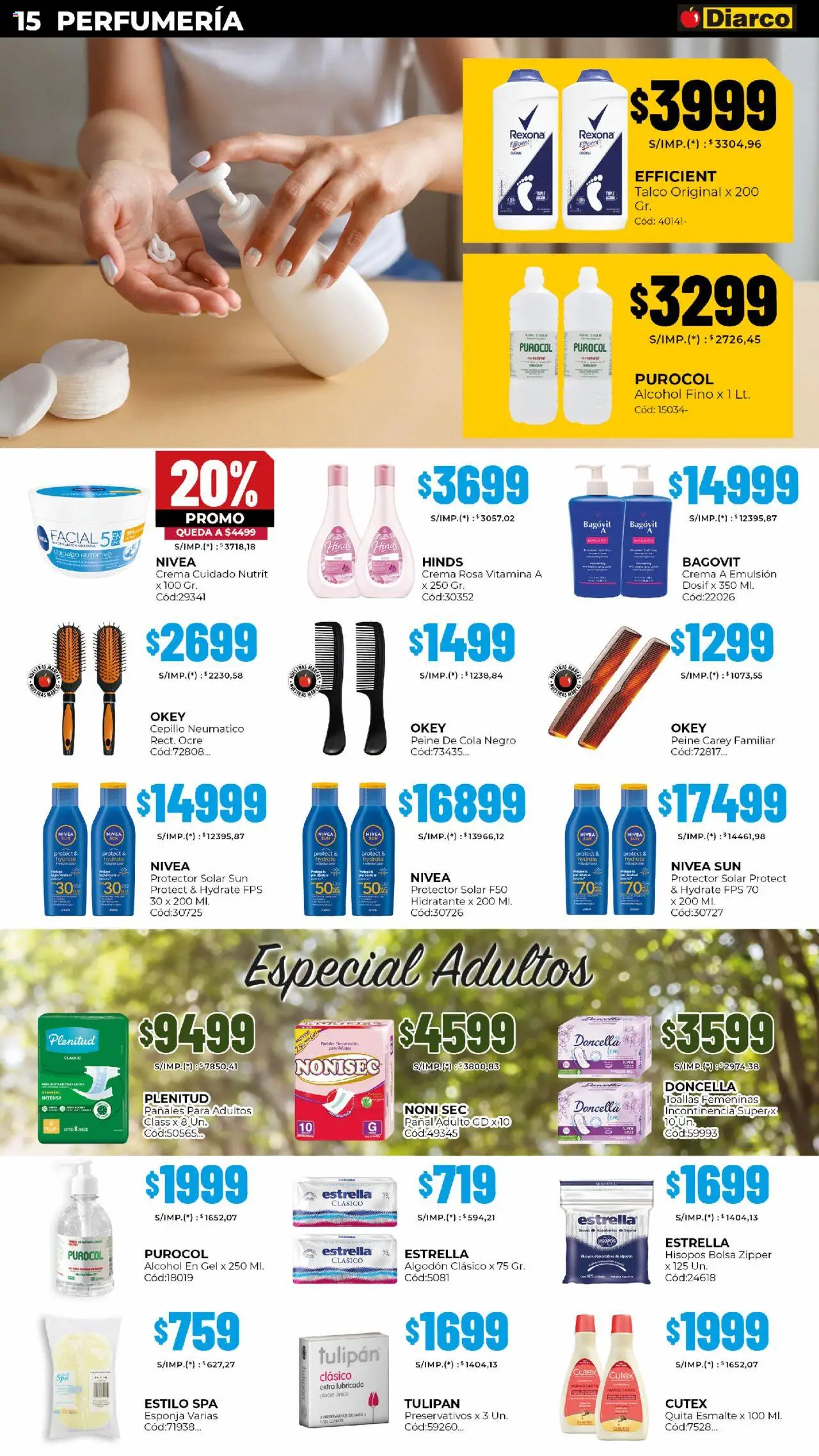 Diarco - Ofertas Sur │ válido desde el 20.10.2025 | Página: 15 | Productos: Bolsa, Cepillo, Esponja, Preservativos