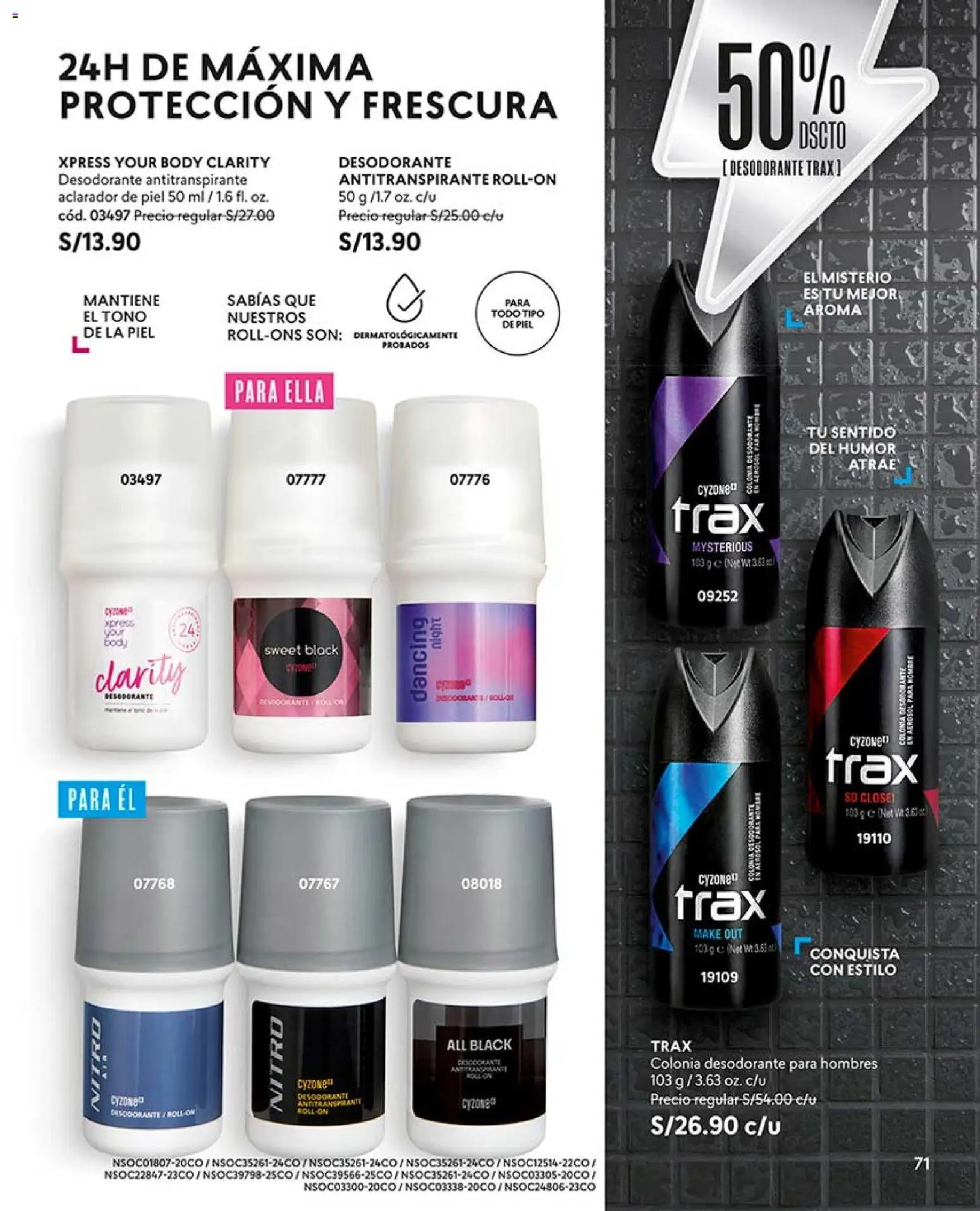 Catálogo CyZone válido desde 25.04.2026 | Página: 71 | Productos: Desodorante, Antitranspirante