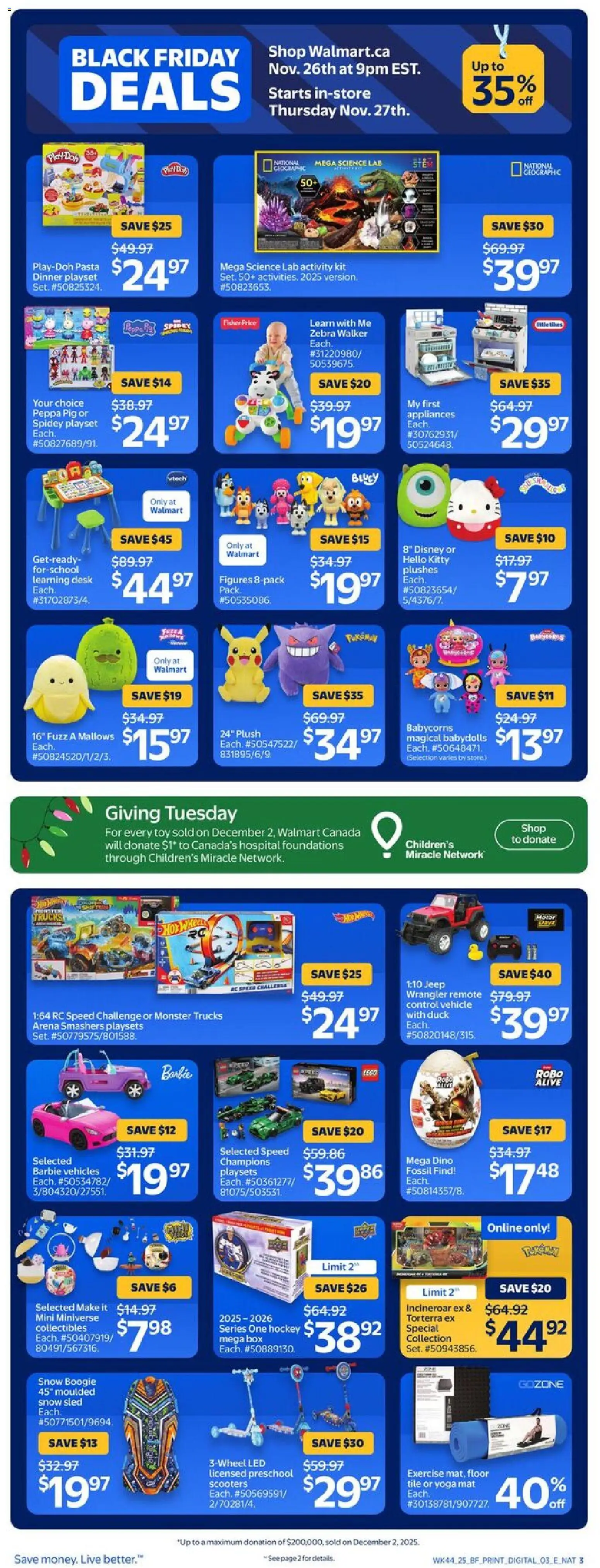 Walmart flyer valid from 26.11.2025 | Page: 4 | Products: Pasta, Box