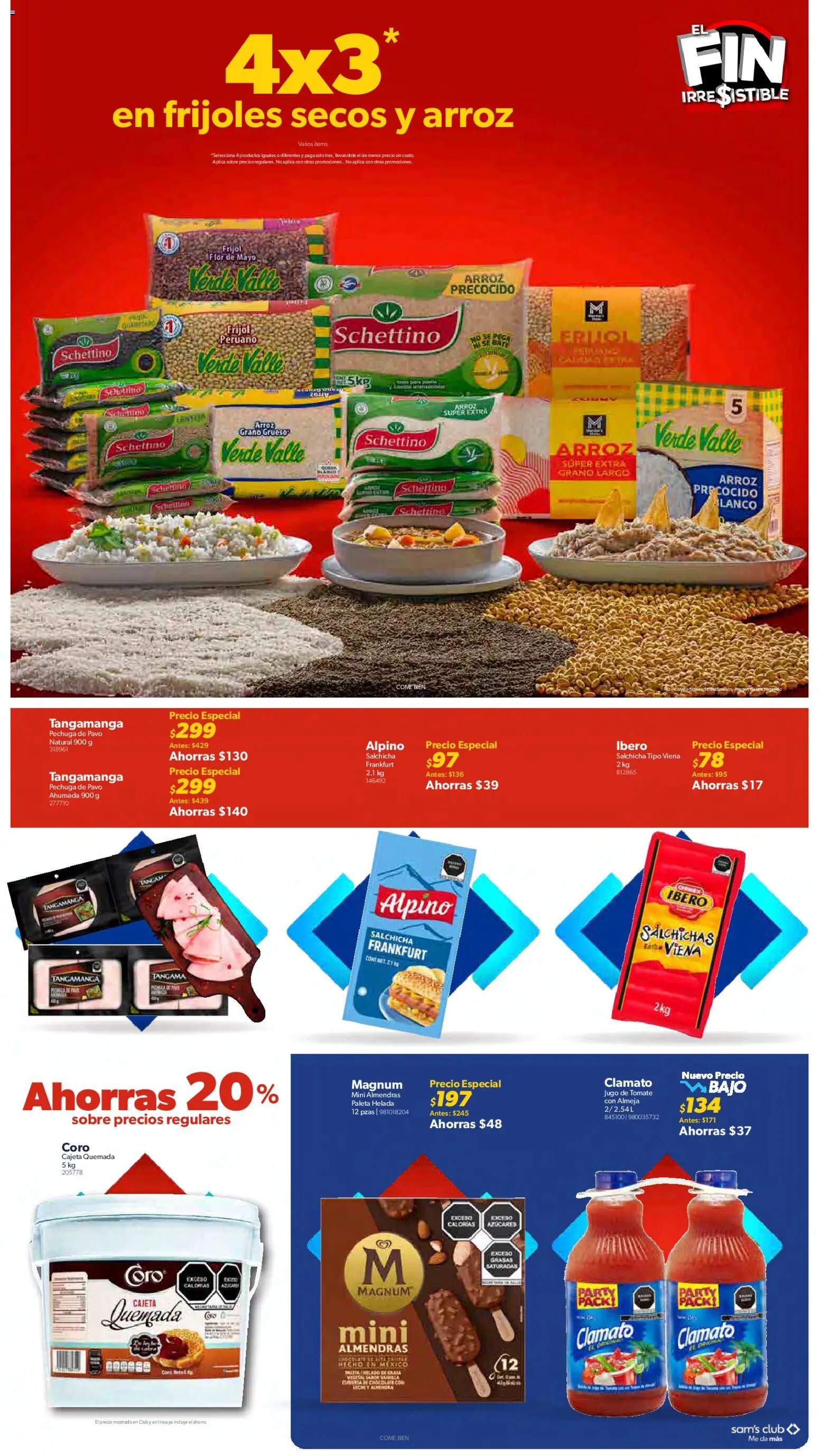 Nuevas ofertas de Sam's Club válidas en toda la República Mexicana desde el 13.11.2025. ¡Encuentra las mejores ofertas en Sam's Club Buen Fin ! | Página: 28 | Productos: Salchicha, Paleta, Arroz, Sobre