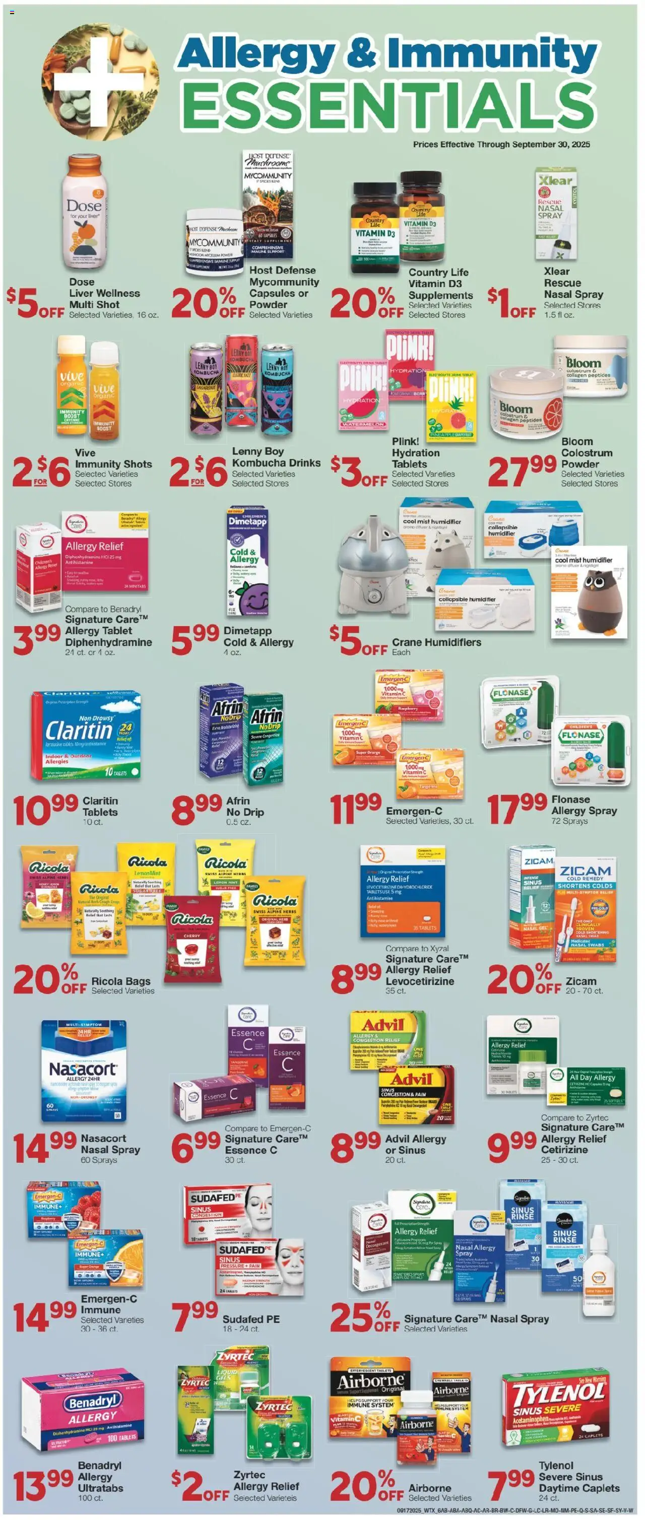 United Supermarkets Weekly Ad - valid from 16.09.2025 | Page: 6 | Products: Vitamin, Mushrooms, Watermelon, Humidifier
