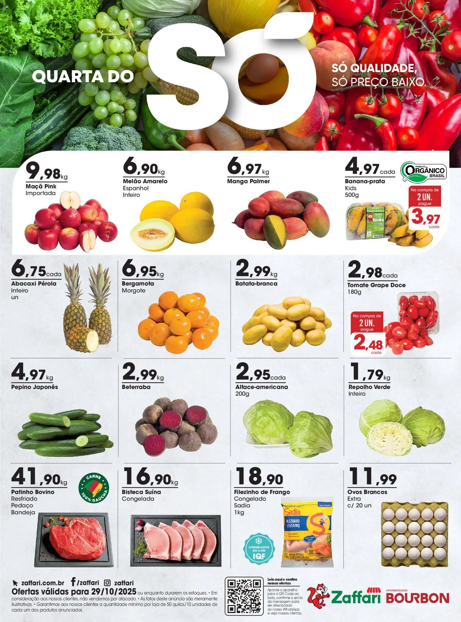 Zaffari Folheto - válido de 29.10.2025 | Página: 1 | Produtos: Bergamota, Ovos, Abacaxi, Bourbon