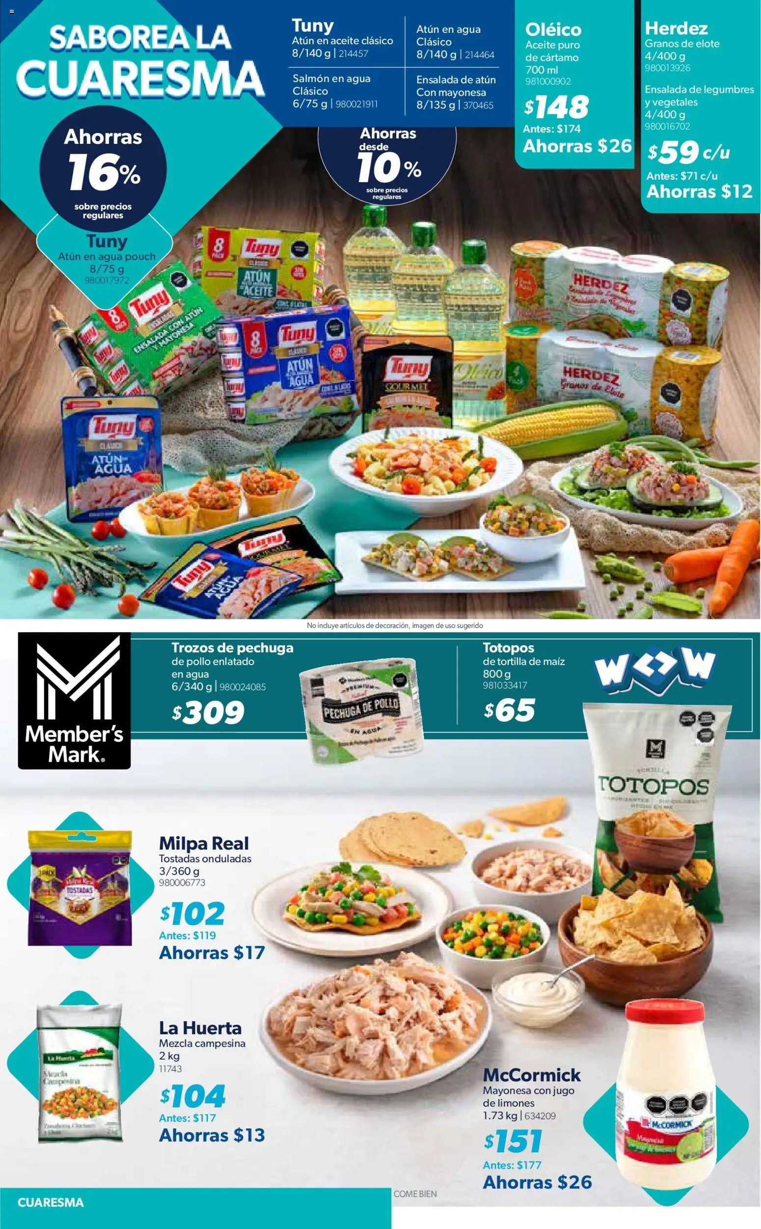 Nuevas ofertas de Sam's Club válidas en toda la República Mexicana desde el 03.03.2026. ¡Encuentra las mejores ofertas en Sam's Club catálogo! | Página: 2 | Productos: Maíz, Atún, Aceite, Ensalada