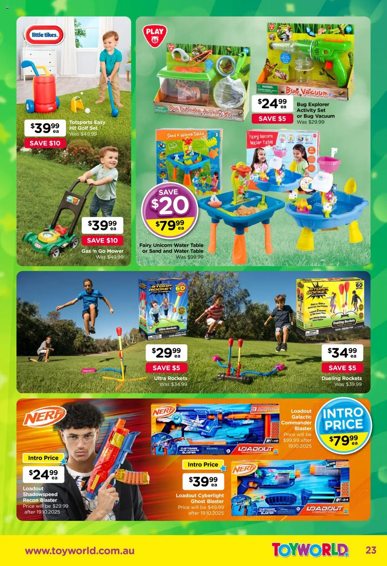 Toyworld catalogue - valid from 01.10.2025 | Page: 23 | Products: Table, Rocket, Water, Mower