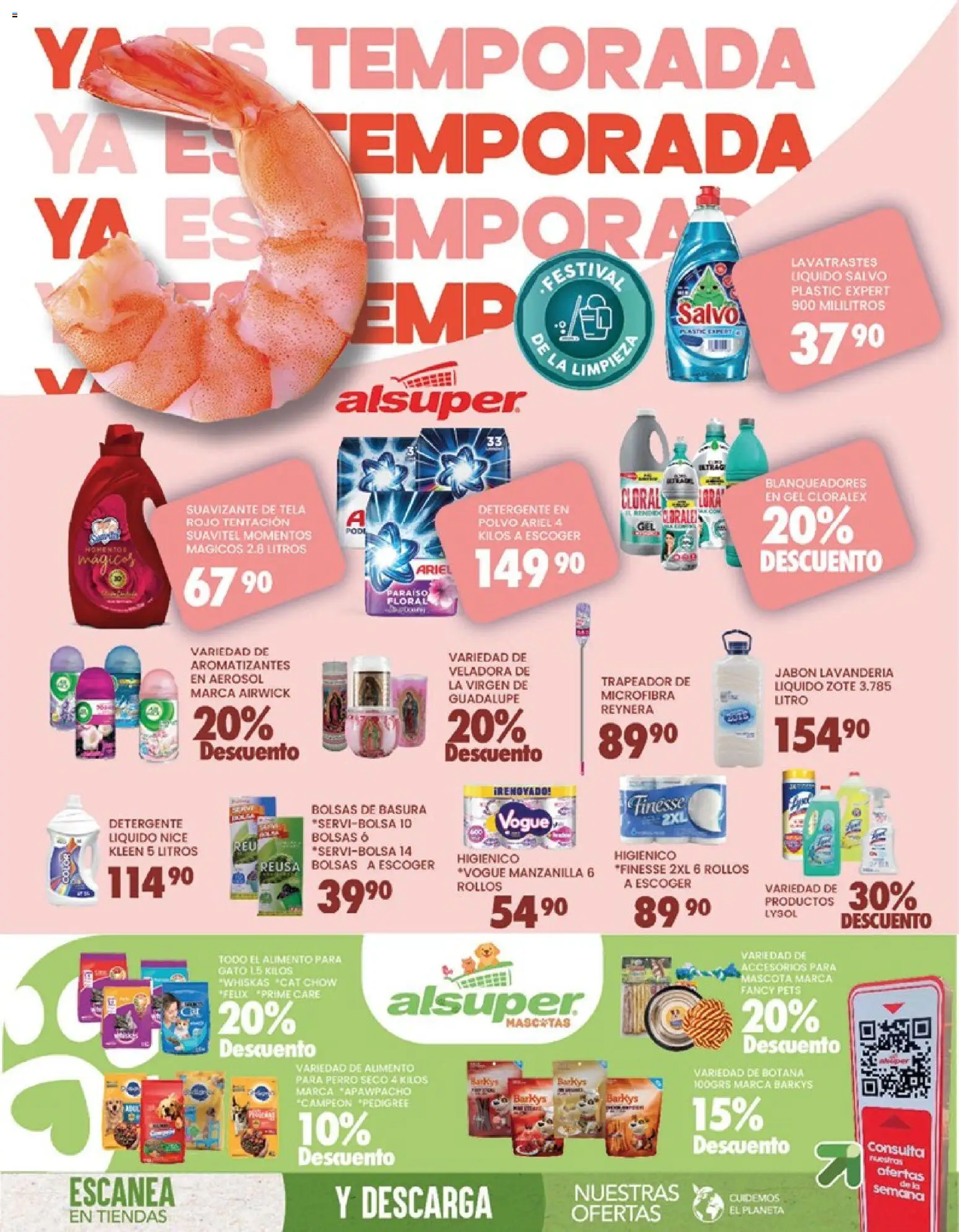 Nuevas ofertas de Alsuper válidas en toda la República Mexicana desde el 24.03.2026. ¡Encuentra las mejores ofertas en Alsuper folleto Chihuahua-Ciudad! | Página: 8 | Productos: Detergente, Trapeador, Polvo, Jabón