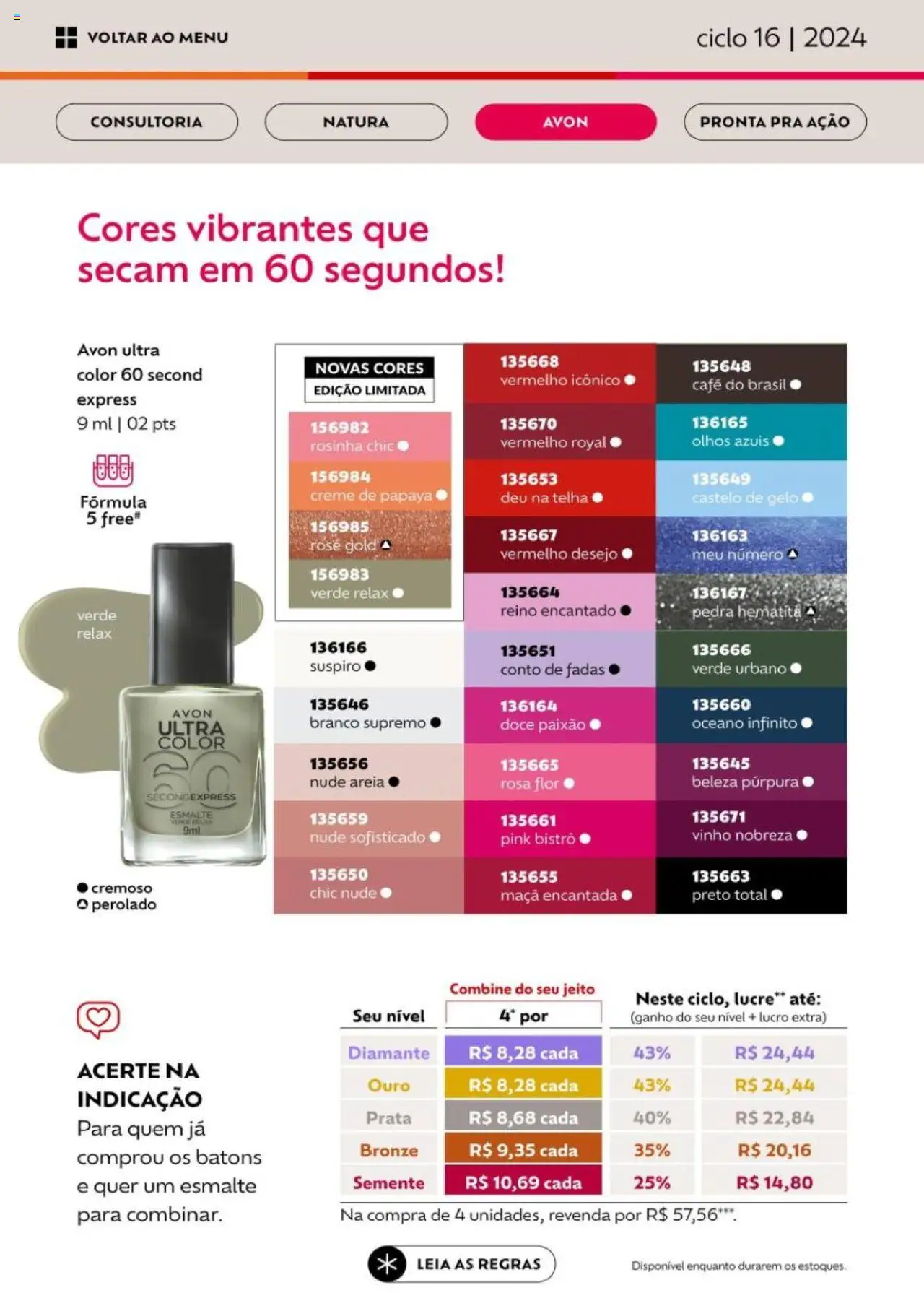 Avon Folheto - válido de 26.09.2025 | Página: 74 | Produtos: Areia, Café, Vinho, Creme