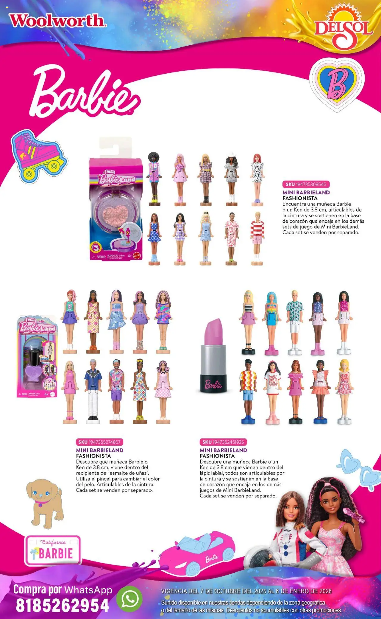 Nuevas ofertas de Del Sol y Woolworth válidas en toda la República Mexicana desde el 07.10.2025. ¡Encuentra las mejores ofertas en Del Sol y Woolworth - Catálogo Castillo Del Juguete! | Página: 35 | Productos: Pincel, Juego, Esmalte de uñas