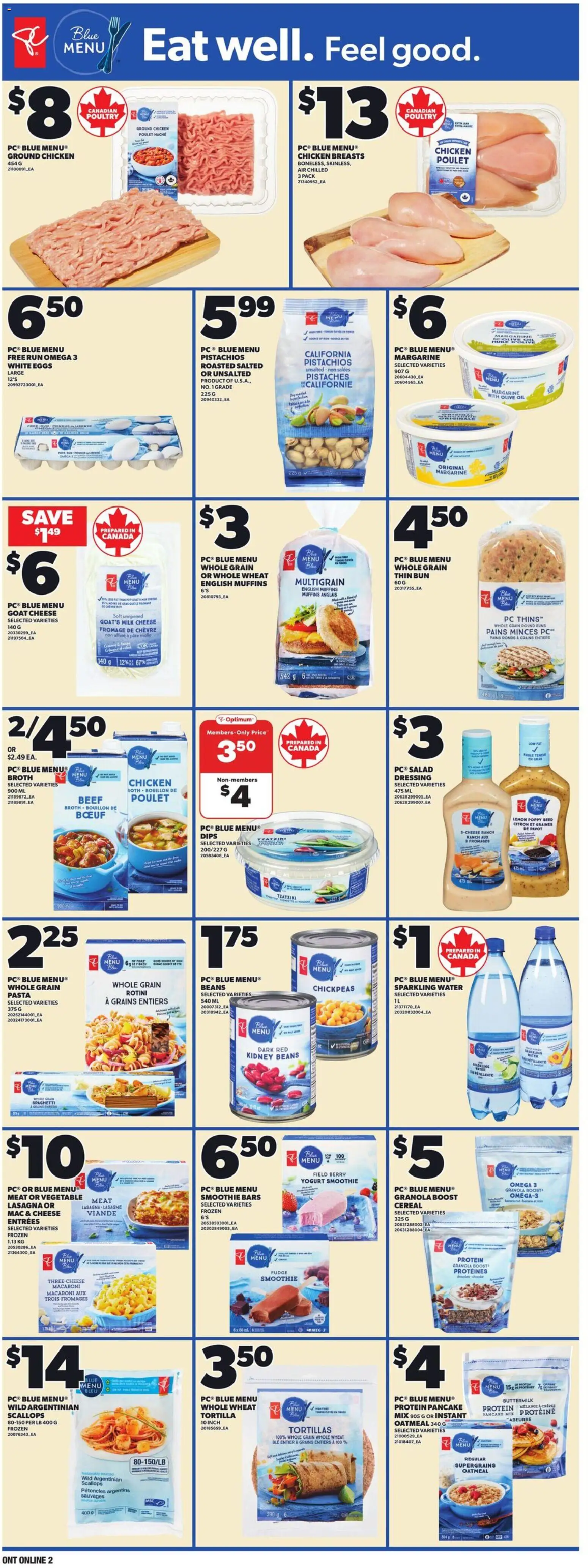Loblaws flyer valid from 08.01.2026 | Page: 9 | Products: Chicken breasts, Cheese, Yogurt, Oil