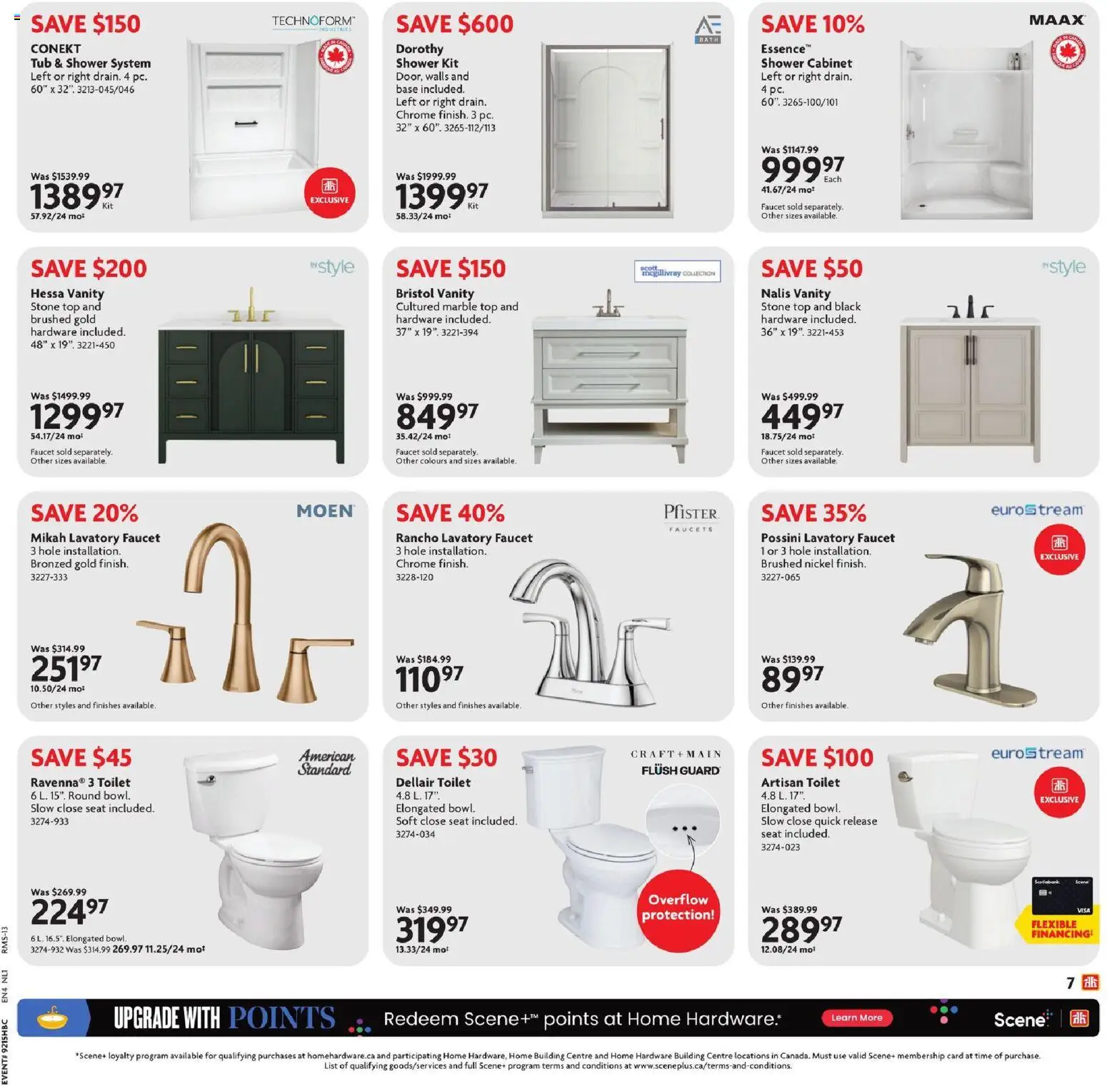 Home Hardware flyer valid from 09.04.2026 | Page: 6 | Products: Cabinet, Shower