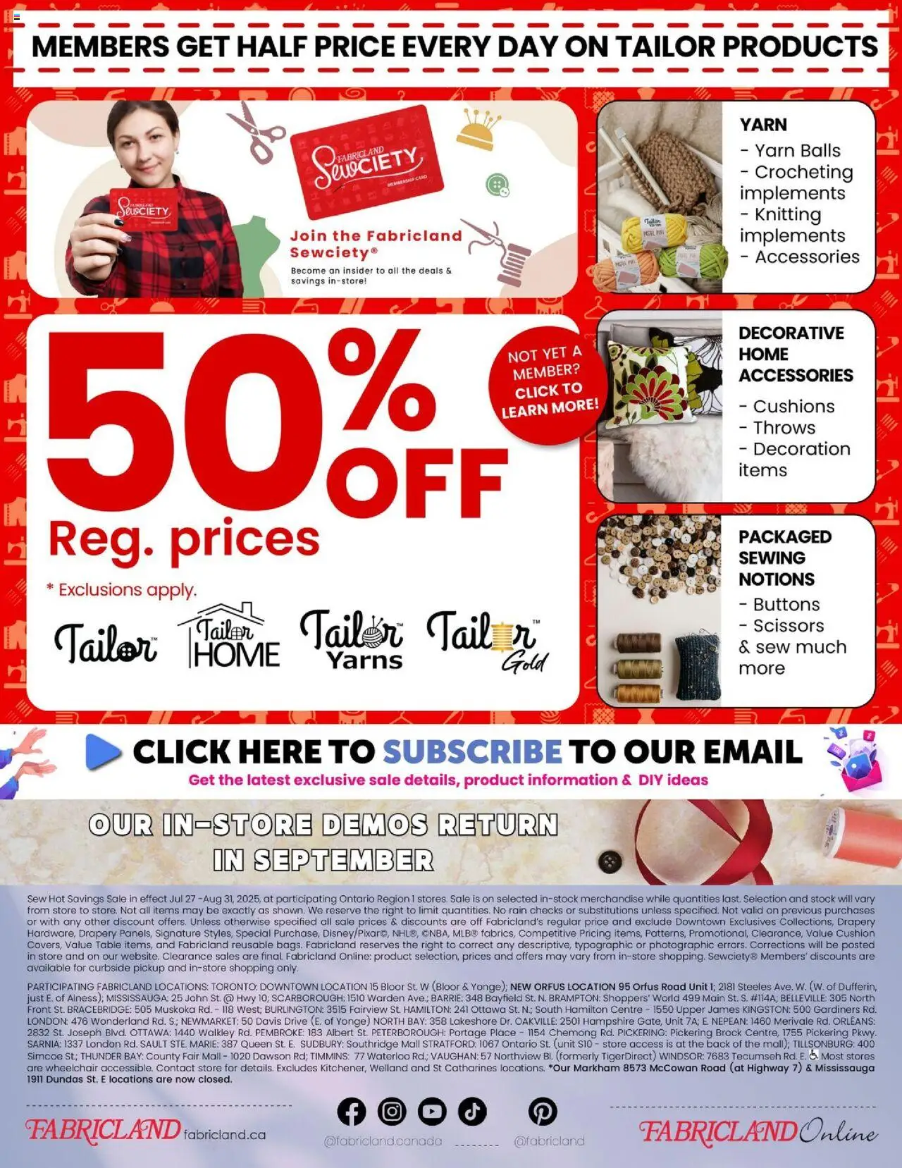 Fabricland flyer valid from 27.07.2025 | Page: 16 | Products: Table