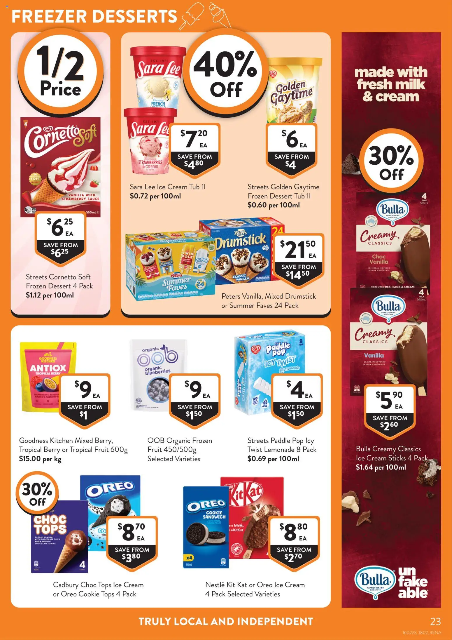 Foodworks catalogue - valid from 18.02.2026 | Page: 23 | Products: Chocolate, Chips, Cream, Blueberries