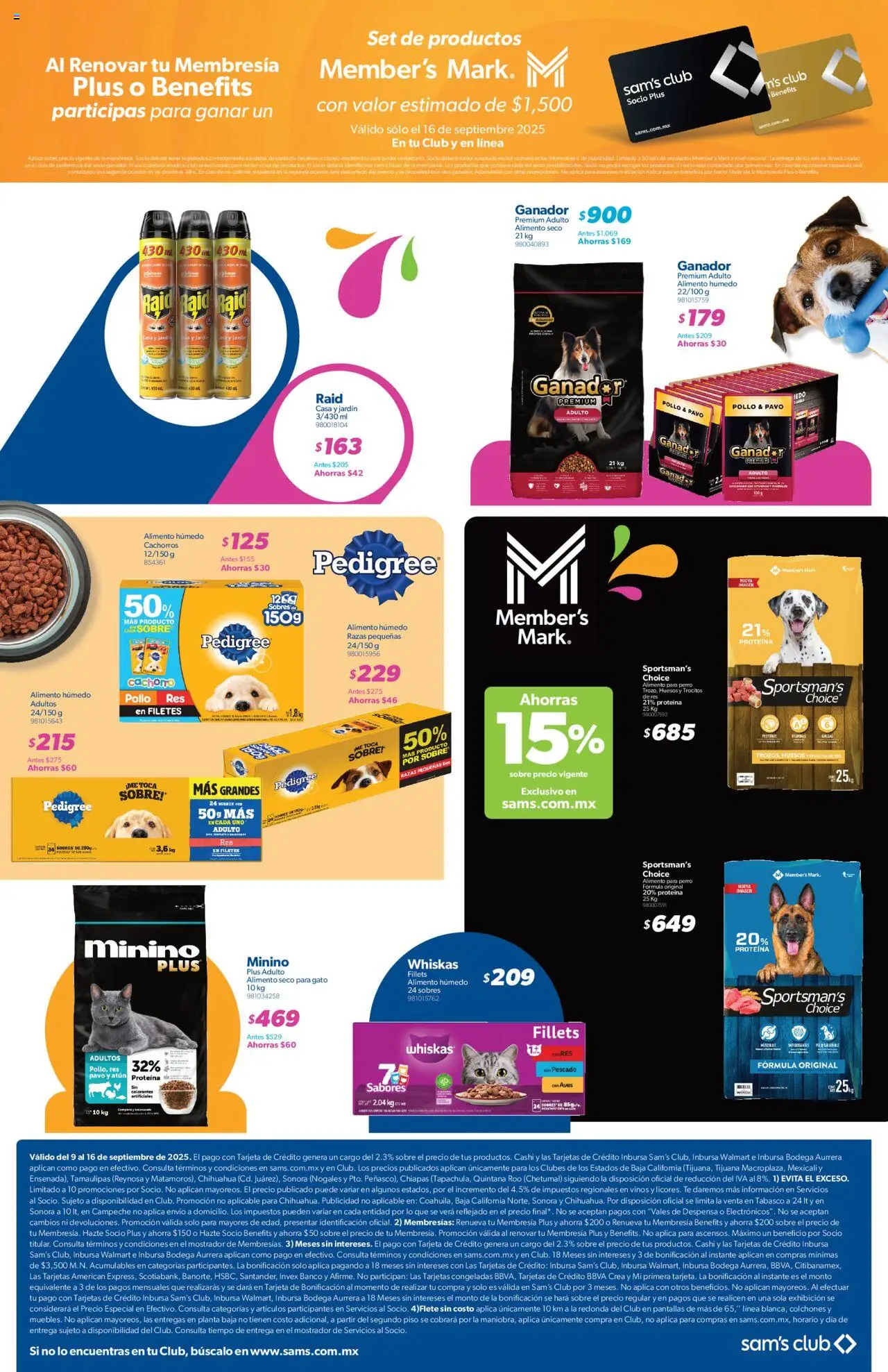Nuevas ofertas de Sam's Club válidas en toda la República Mexicana desde el 09.09.2025. ¡Encuentra las mejores ofertas en Sam's Club - Catálogo Socio Fest Frontera! | Página: 15 | Productos: Res, Despensa, Té, Teléfono