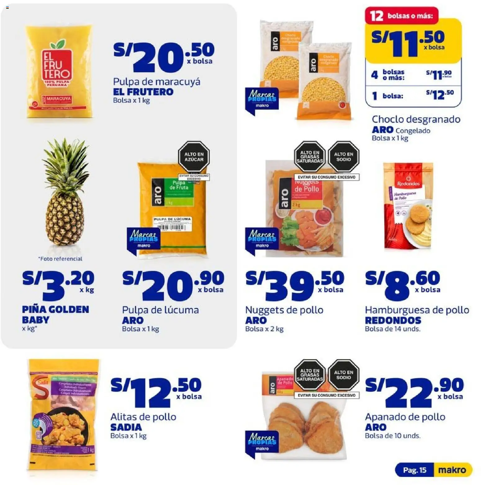 Catálogo Makro válido desde 15.01.2026 | Página: 15 | Productos: Piña, Bolsa