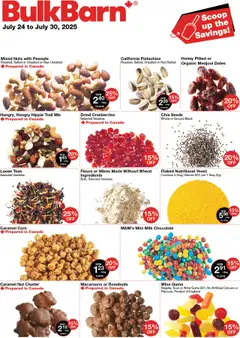 Preview of Bulk Barn weekly flyer from shop Bulk Barn valid from 24.07.2025