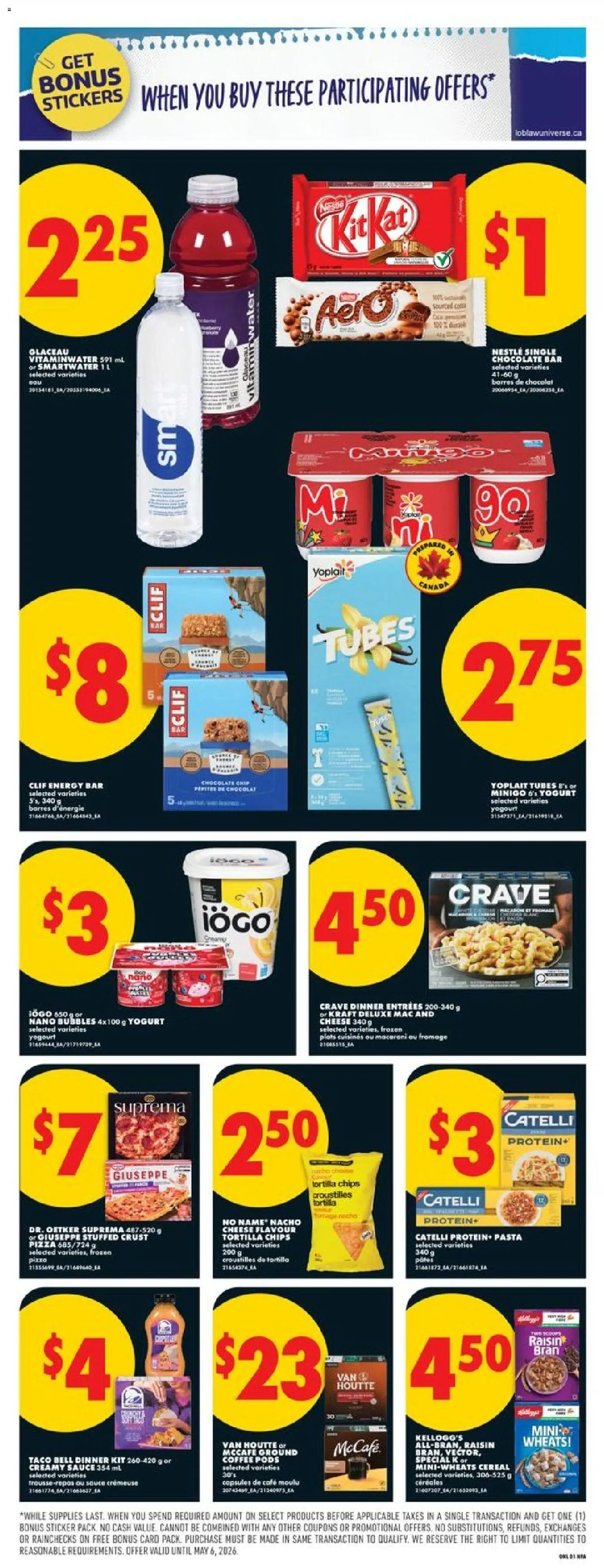No Frills flyer valid from 30.04.2026 | Page: 9 | Products: Pasta, Chips, Coffee, Chocolate