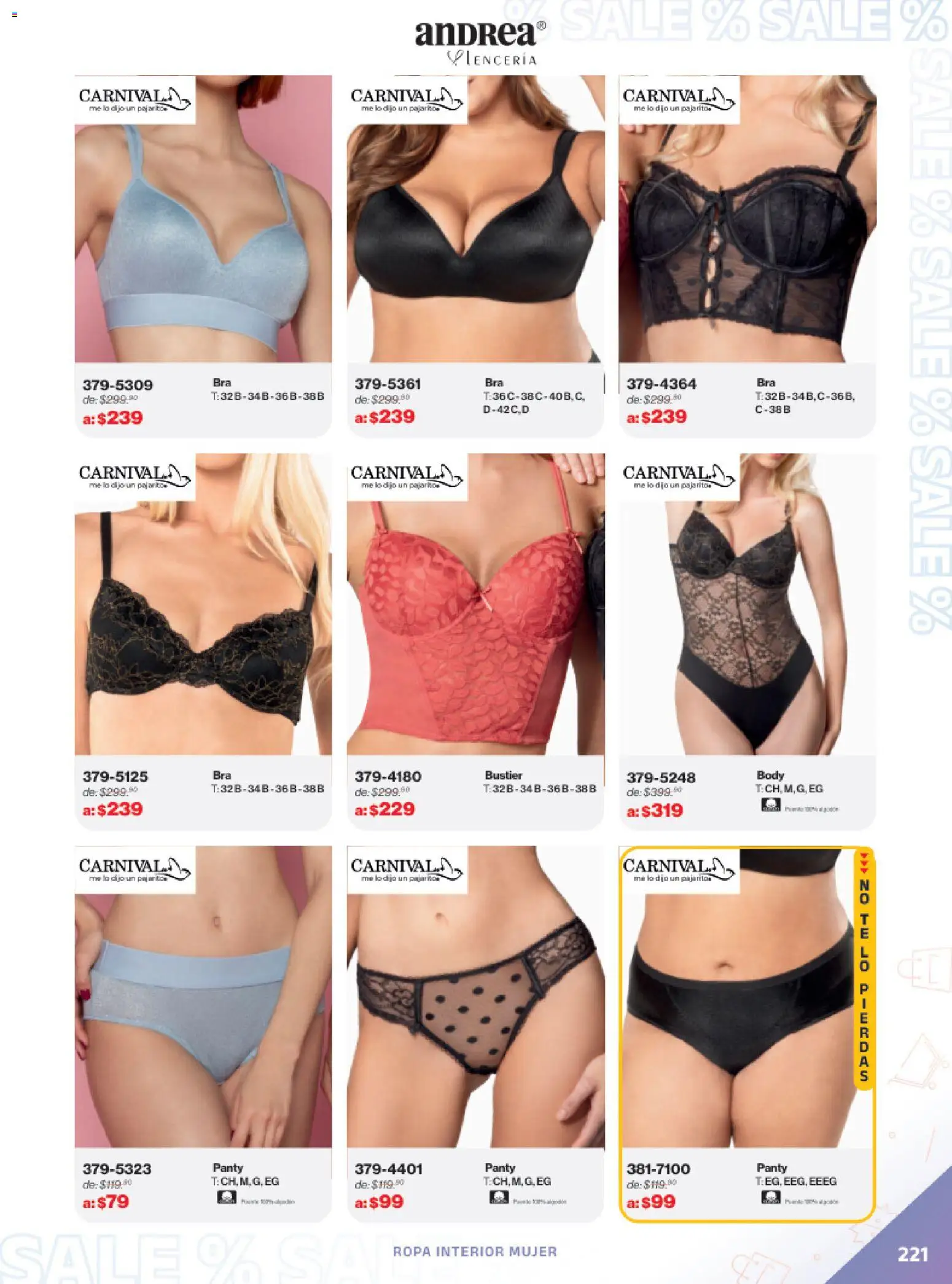 Nuevas ofertas de Andrea válidas en toda la República Mexicana desde el 21.12.2025. ¡Encuentra las mejores ofertas en Andrea catálogo Outlet! | Página: 221 | Productos: Ropa, Ropa interior, Body