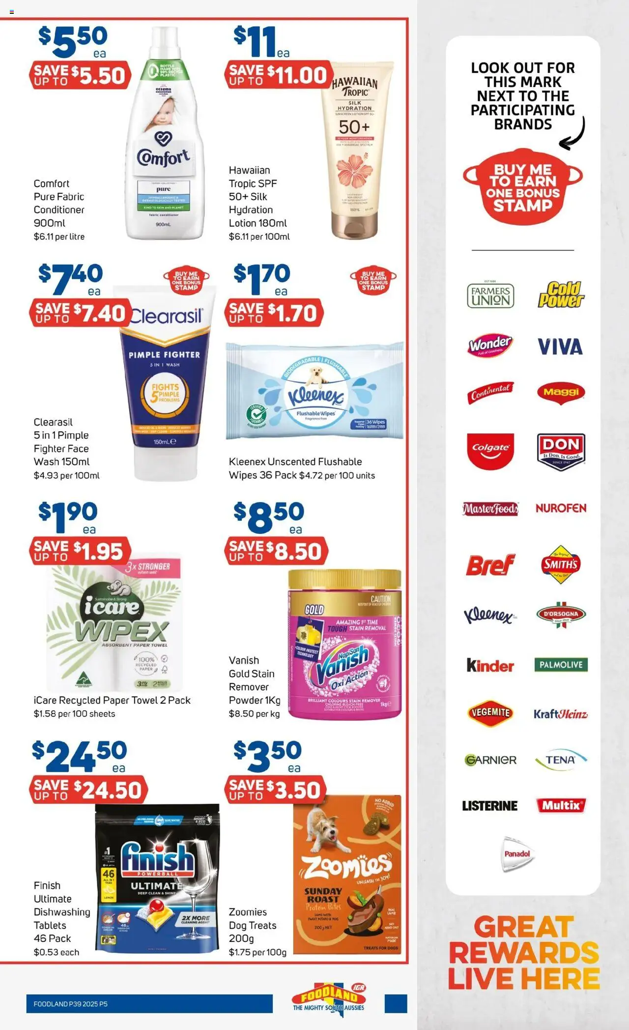Foodland catalogue - valid from 24.09.2025 | Page: 5 | Products: Fragrance, Lotion, Stain remover, Tablets