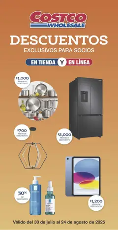 Vista previa de Costco - Catálogo, nuevo folleto de la tienda, válido en México a partir del 30.07.2025