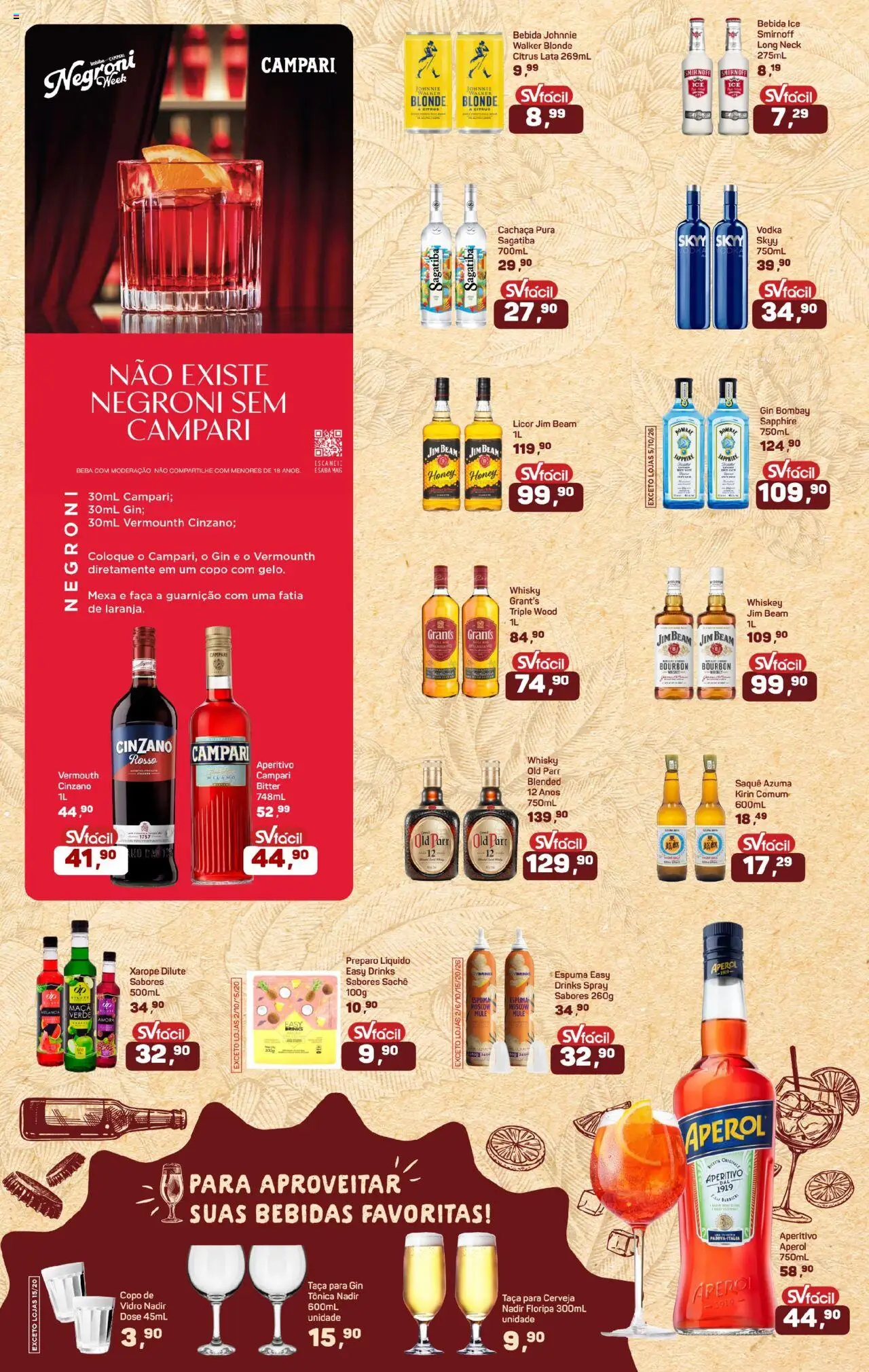 Supermercados São Vicente Folheto - válido de 17.09.2025 | Página: 5 | Produtos: Cachaça, Licor, Faca, Vodka