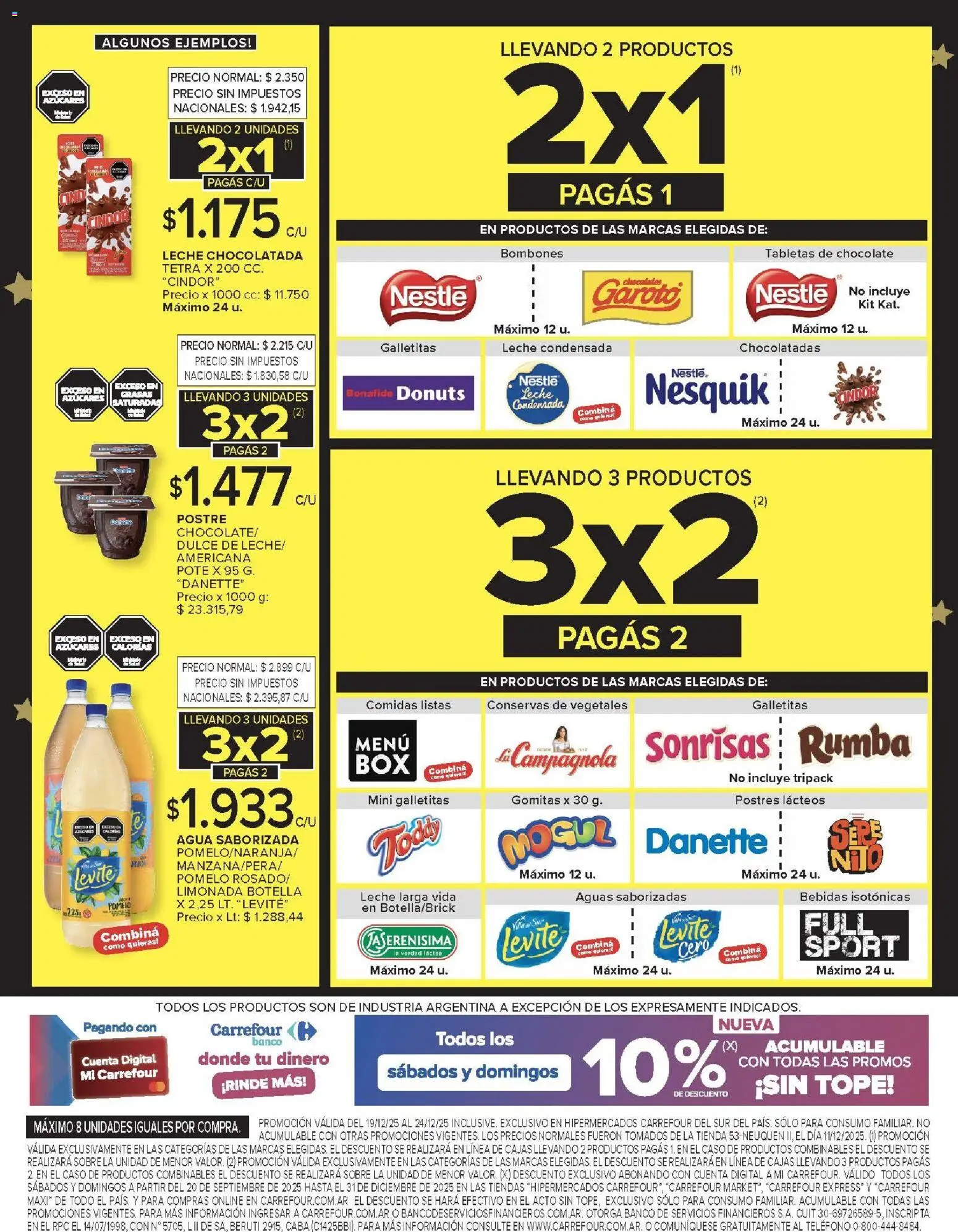 Carrefour ofertas │ válido desde el 19.12.2025 | Página: 10 | Productos: Bombones, Pomelo, Leche, Chocolatada
