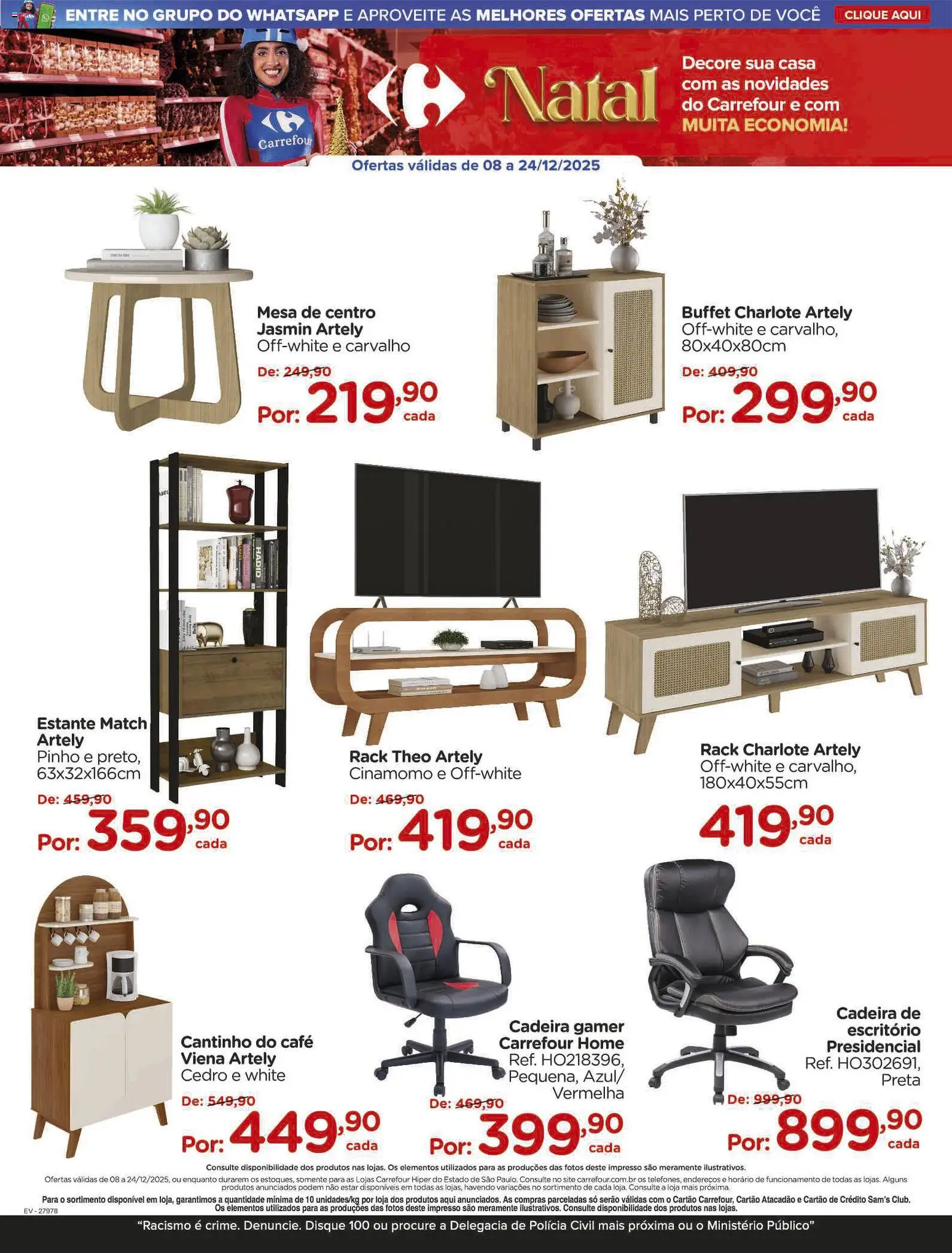 Carrefour Folheto - válido de 08.12.2025 | Página: 11 | Produtos: Cadeira gamer, Mesa, Cadeira, Café