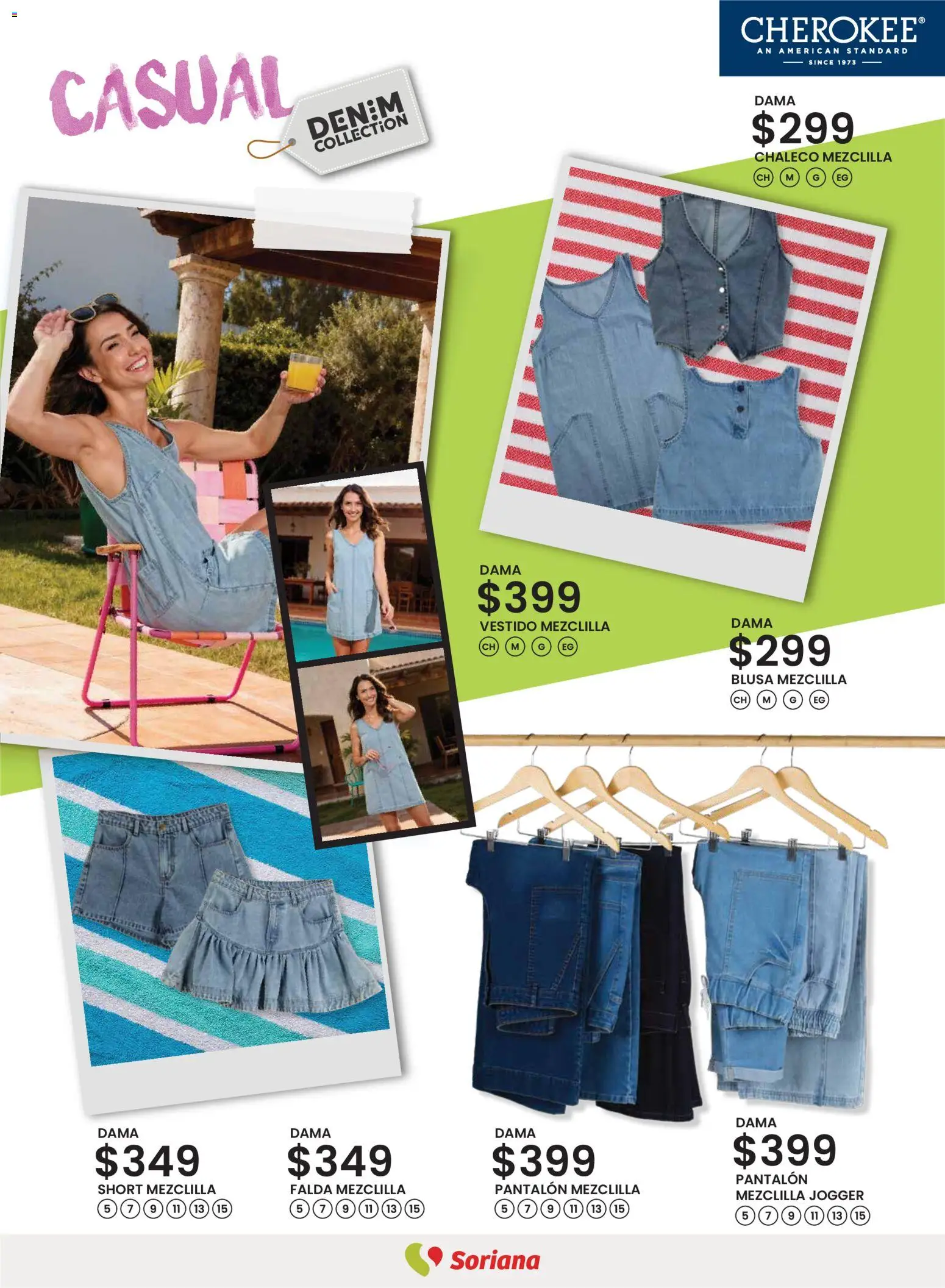 Nuevas ofertas de Soriana válidas en toda la República Mexicana desde el 12.03.2026. ¡Encuentra las mejores ofertas en Soriana - Catálogo Primavera Verano Híper Nacional! | Página: 22 | Productos: Blusa, Chaleco, Vestido, Falda