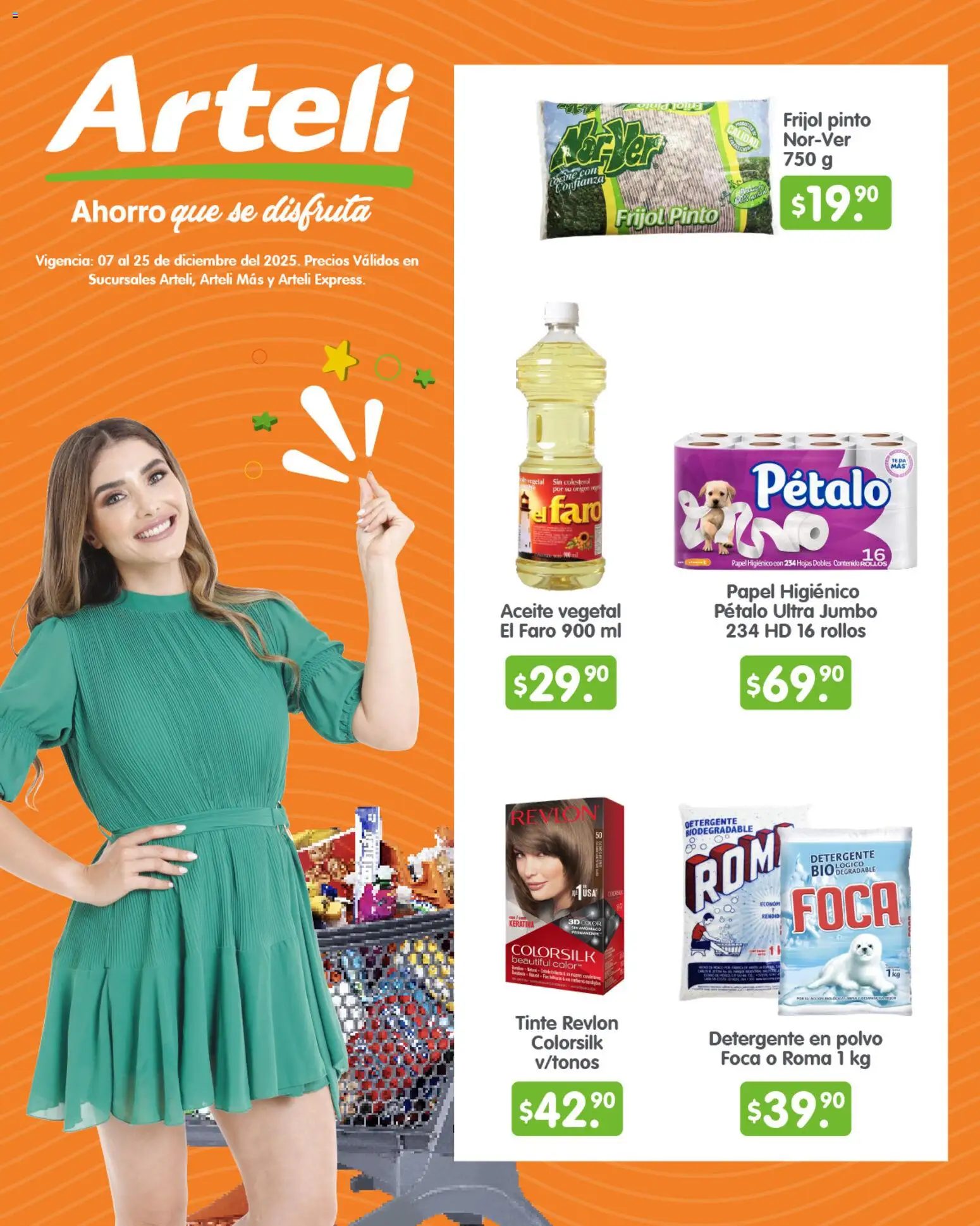 Nuevas ofertas de Arteli válidas en toda la República Mexicana desde el 07.12.2025. ¡Encuentra las mejores ofertas en Arteli folleto Quincenal! | Página: 1 | Productos: Detergente, Aceite, Papel higiénico, Polvo