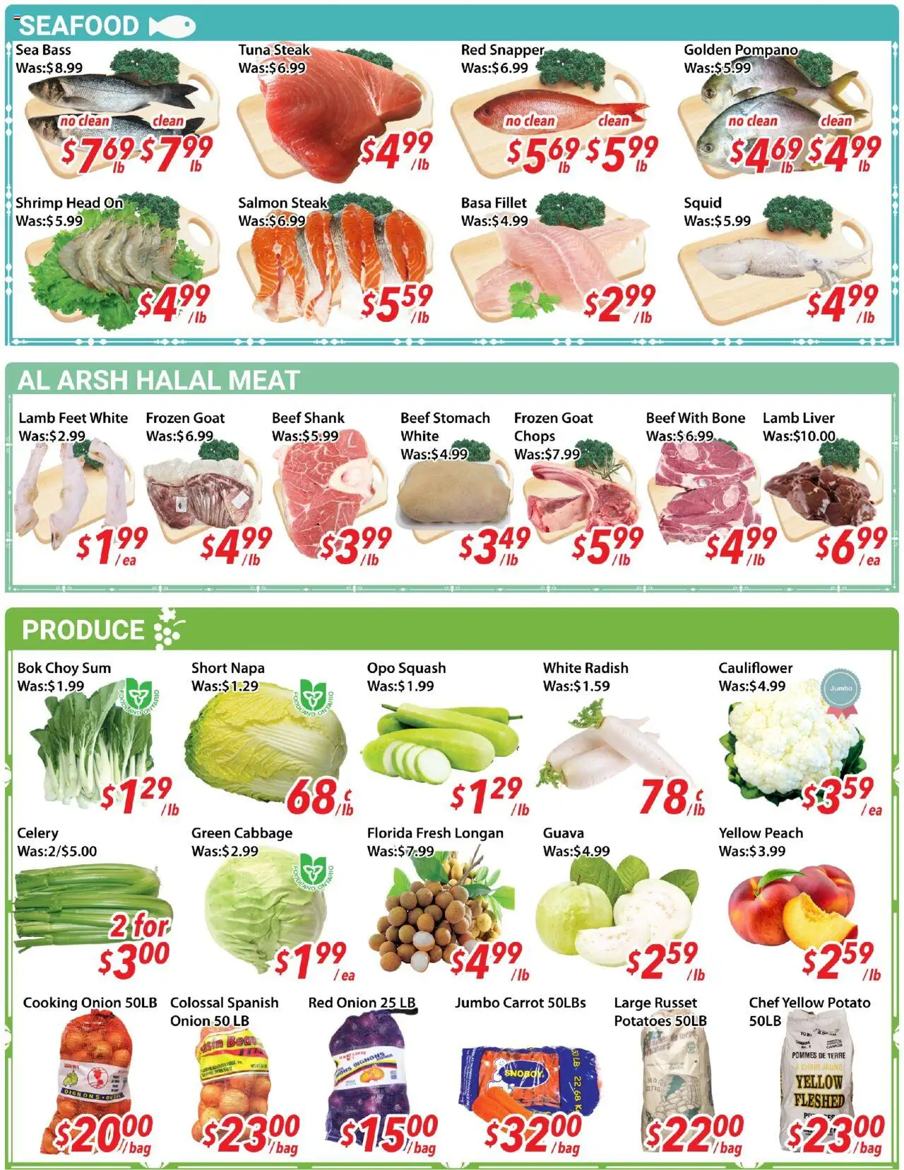 Ample Food Market flyer valid from 25.07.2025 | Page: 2 | Products: Beef, Potatoes, Bag, Chair