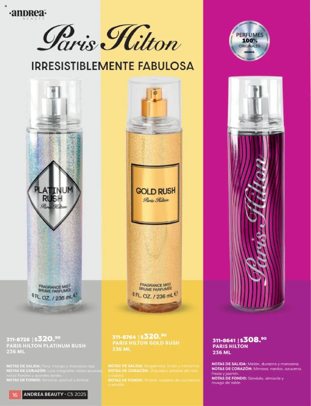 Nuevas ofertas de Andrea válidas en toda la República Mexicana desde el 24.08.2025. ¡Encuentra las mejores ofertas en Andrea - Catálogo Beauty Campaña 5! | Página: 16 | Productos: Durazno, Manzana, Limón, Mango