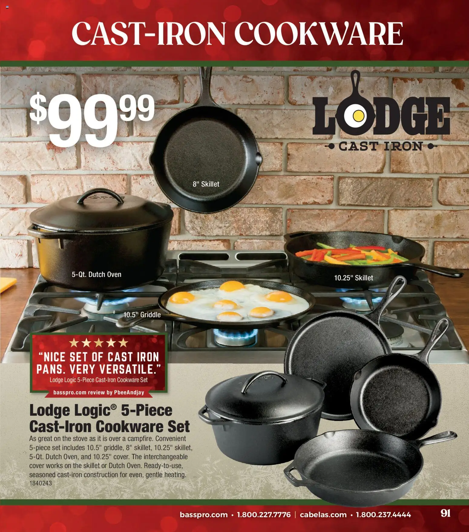 Cabela's Christmas Gift Guide 25 - valid from 01.11.2025 | Page: 91 | Products: Skillet, Oven, Stove, Iron