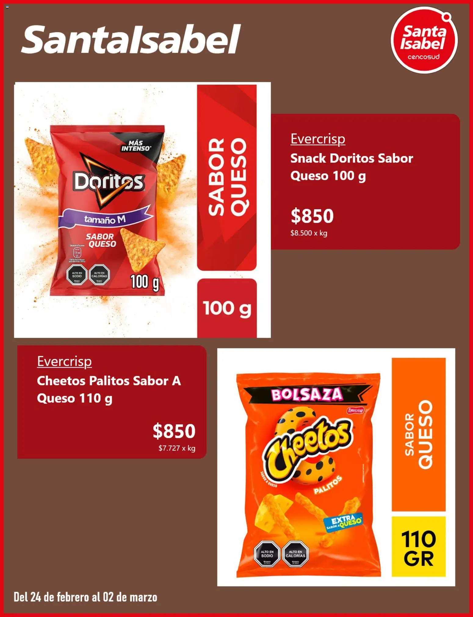 Santa Isabel ofertas  │ válido desde el 24.02.2026 | Página: 3 | Productos: Queso