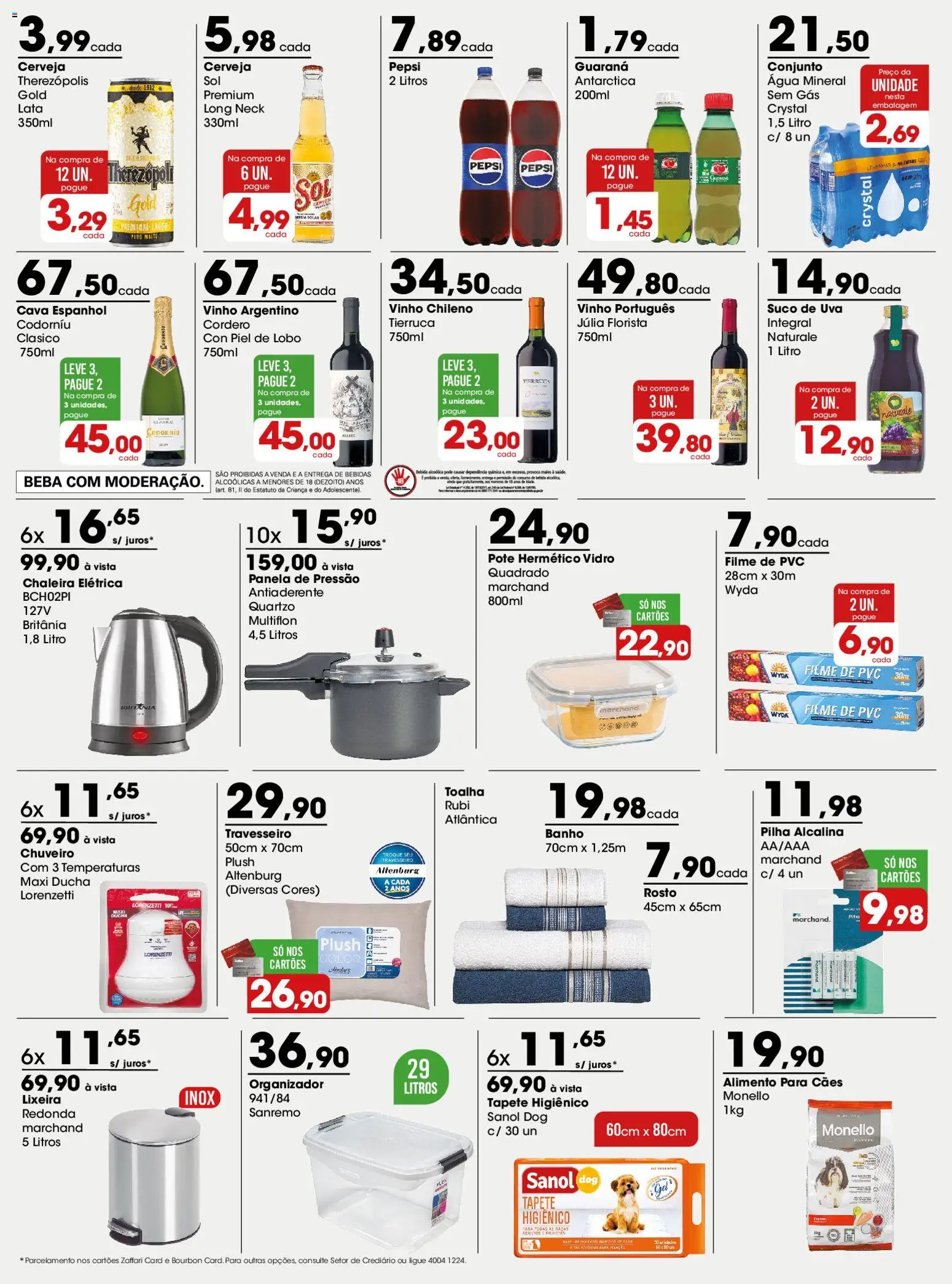 Zaffari Folheto - válido de 27.04.2026 | Página: 3 | Produtos: Organizador, Travesseiro, Cerveja, Bourbon