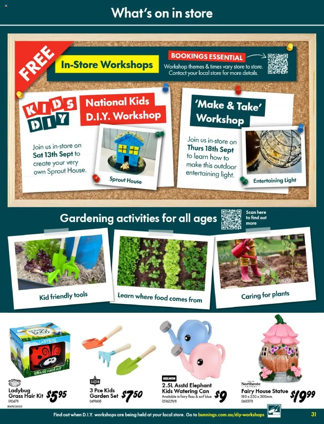 Bunnings Warehouse catalogue - valid from 10.09.2025 | Page: 31 | Products: Grass, Light, Watering can, Tools