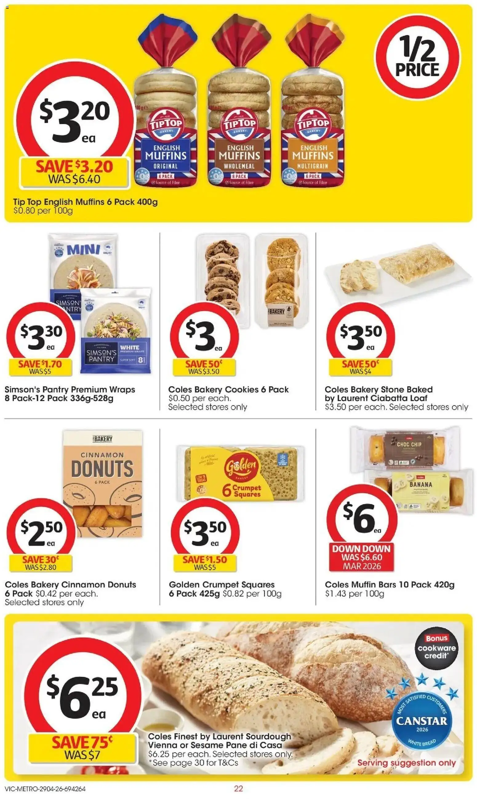Deals catalogue - valid from 28.04.2026 | Page: 22 | Products: Donuts, Bread, Muffins, Cookware