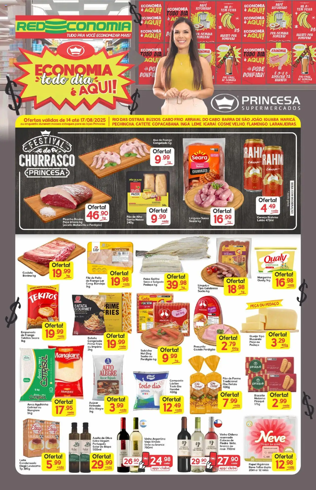 Princesa Folheto - válido de 14.08.2025 | Página: 1 | Produtos: Pó, Picanha, Leite, Azeite