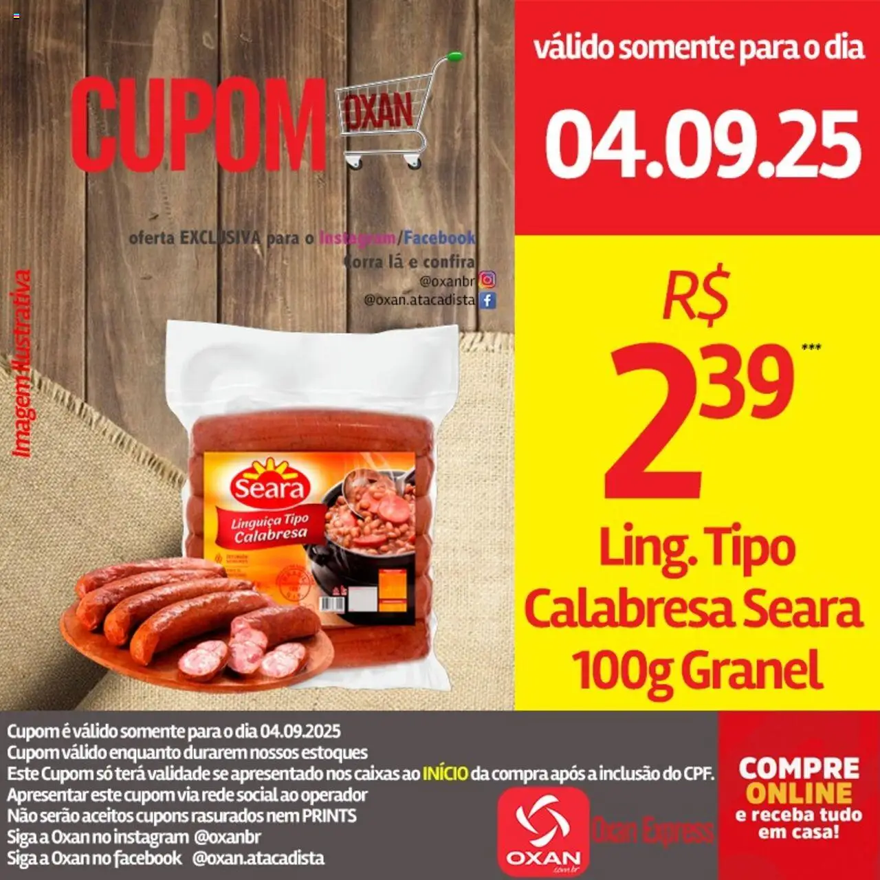Oxan Atacadista Folheto - válido de 04.09.2025 | Página: 20 | Produtos: Linguiça