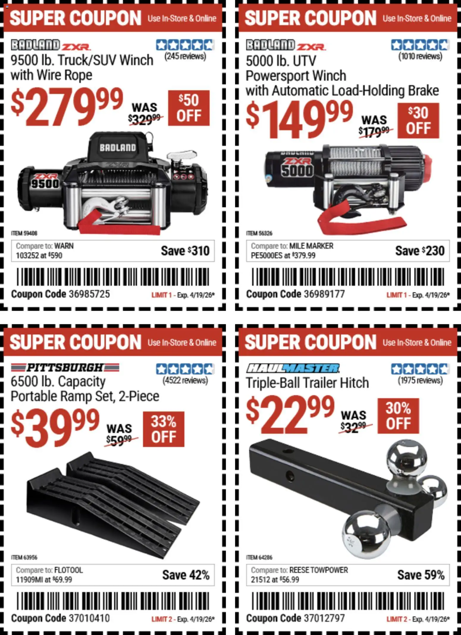 Harbor Freight Spring Black Friday - valid from 14.04.2026 | Page: 5 | Products: Ramp, Wire