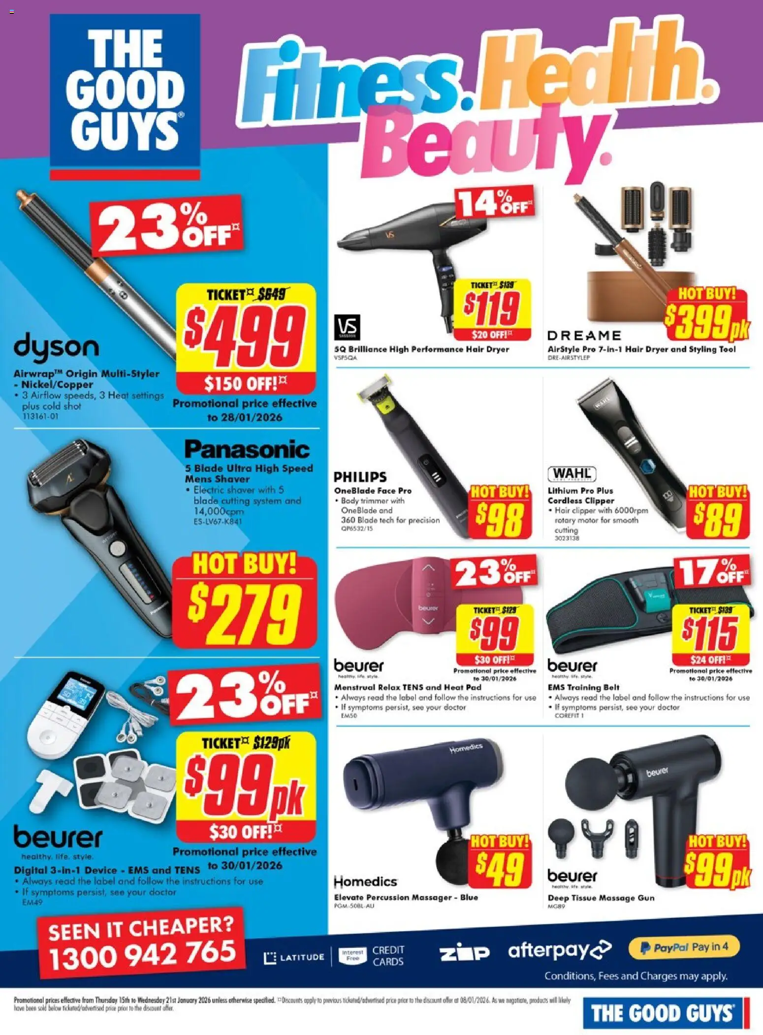 The Good Guys catalogue - valid from 14.01.2026 | Page: 7 | Products: Belt, Device, Dryer, Electric shaver