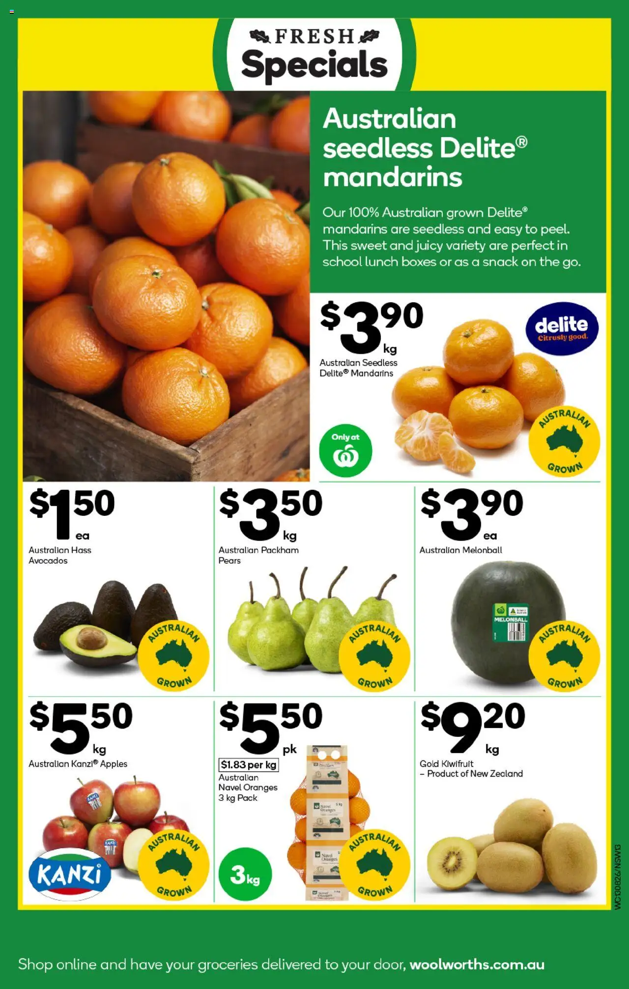 Woolworths catalogue - valid from 13.08.2025 | Page: 13 | Products: Apples, Oranges, Kiwifruit, Mandarins