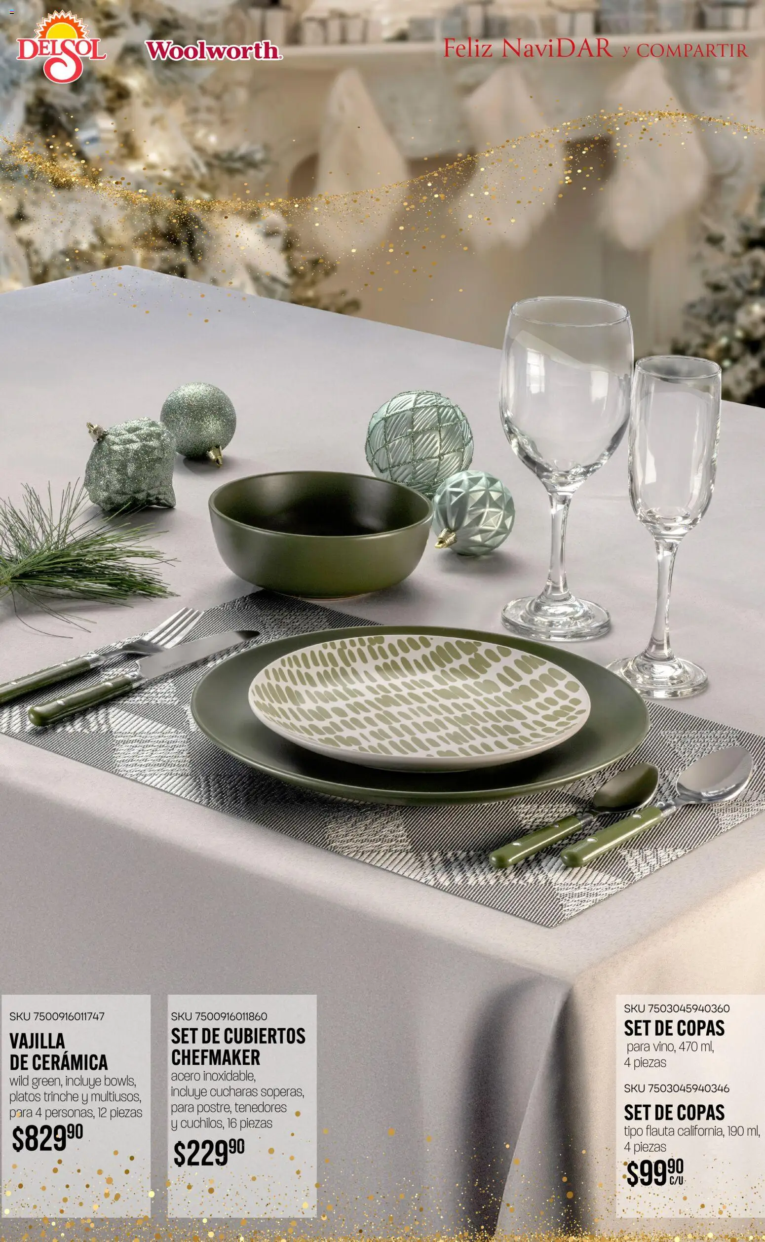 Nuevas ofertas de Del Sol y Woolworth válidas en toda la República Mexicana desde el 06.11.2025. ¡Encuentra las mejores ofertas en Del Sol y Woolworth catálogo Regalos 2025! | Página: 32