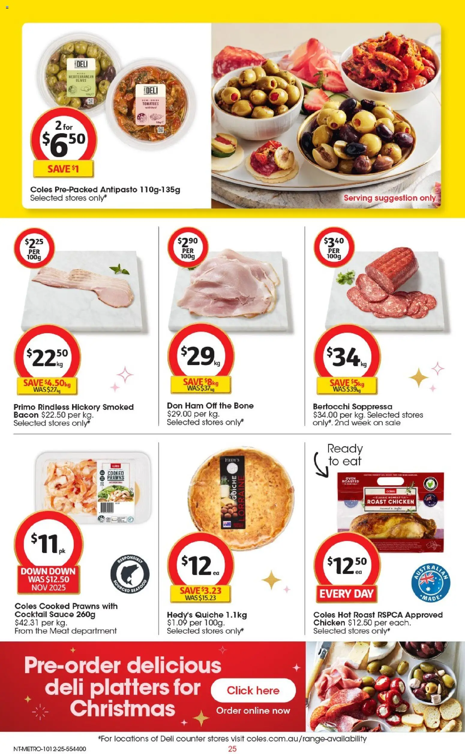 Coles catalogue - valid from 10.12.2025 | Page: 26 | Products: Ham, Meat, Prawns, Oven