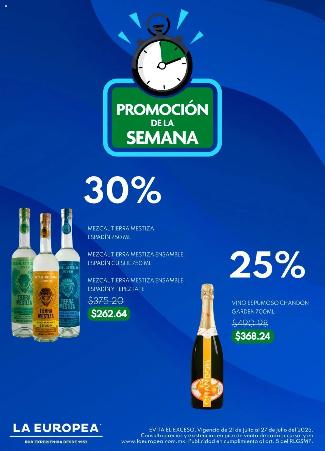 Nuevas ofertas de La Europea válidas en toda la República Mexicana desde el 21.07.2025. ¡Encuentra las mejores ofertas en La Europea Catálogo Promoción de la semana! | Página: 1 | Productos: Vino, Pintura