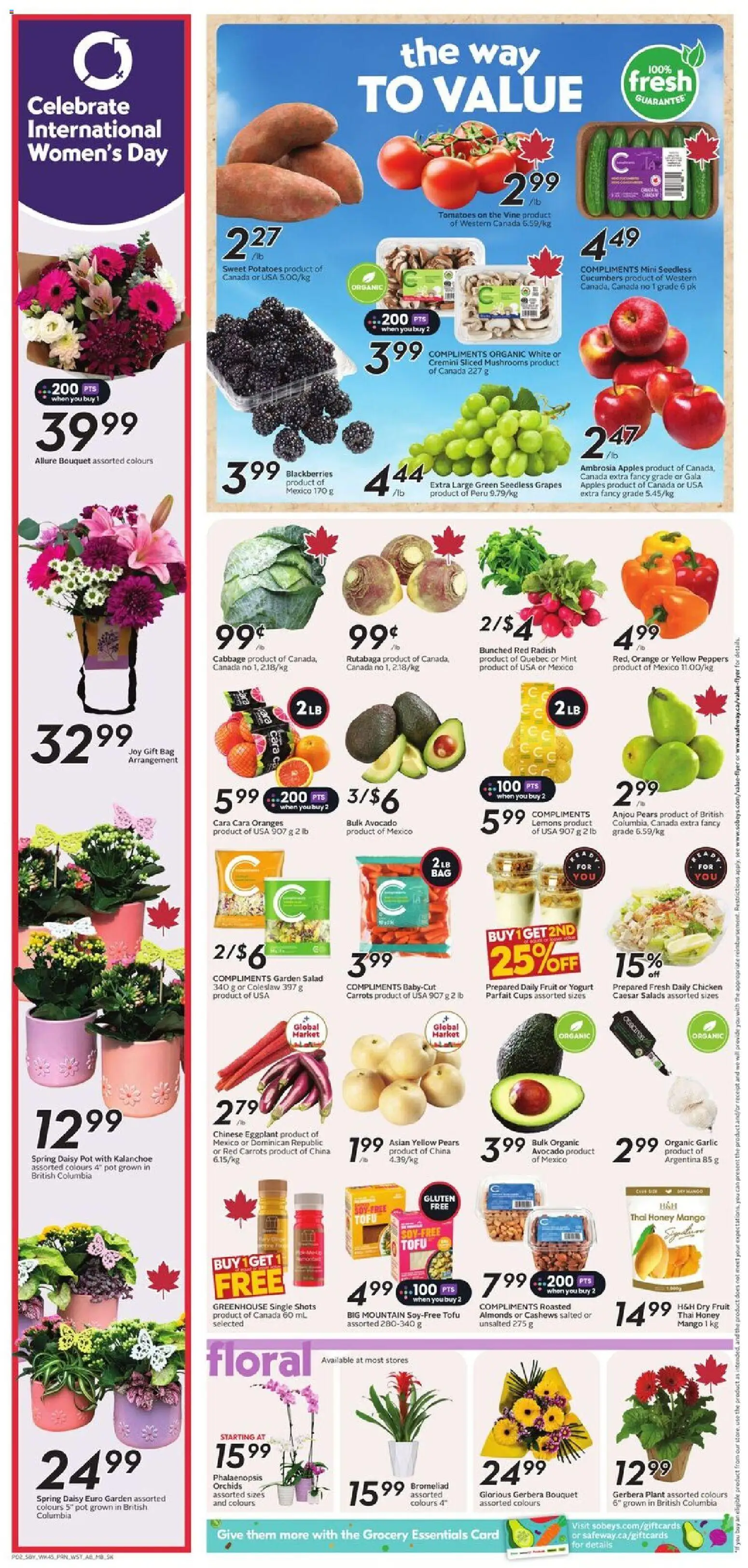 Safeway flyer valid from 05.03.2026 | Page: 5 | Products: Salad, Potatoes, Bag, Apples