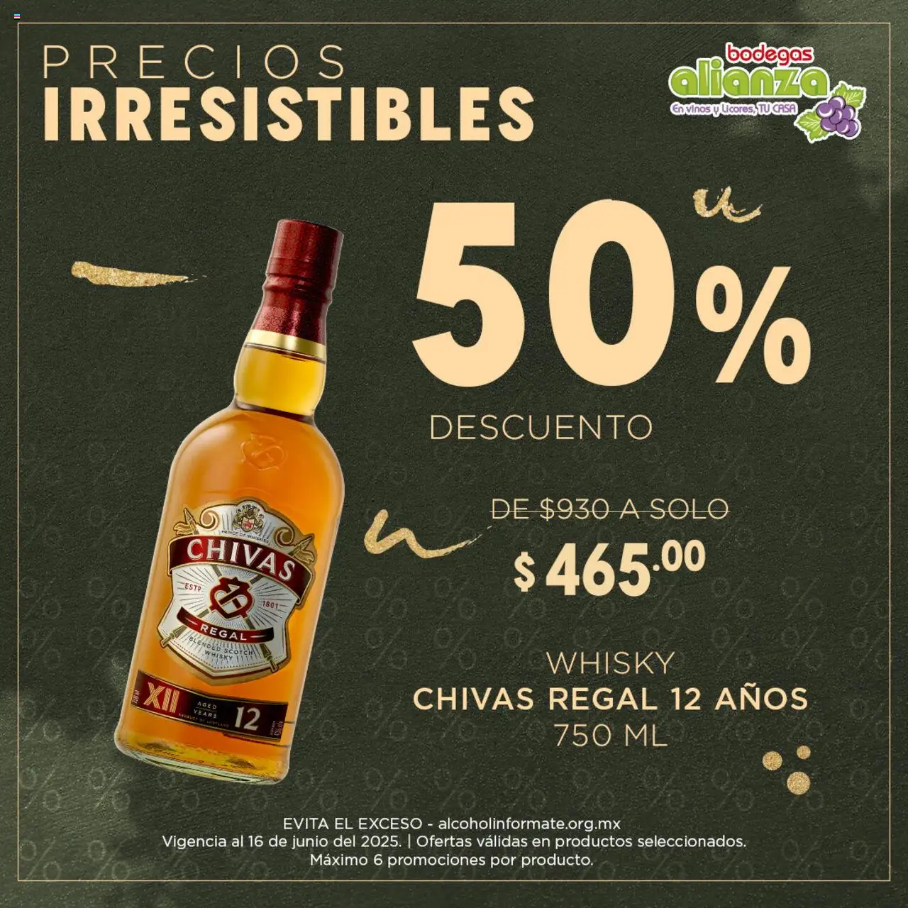 Nuevas ofertas de Bodegas Alianza válidas en toda la República Mexicana desde el 15.06.2025. ¡Encuentra las mejores ofertas en Bodegas Alianza catálogo! | Página: 2 | Productos: Whisky