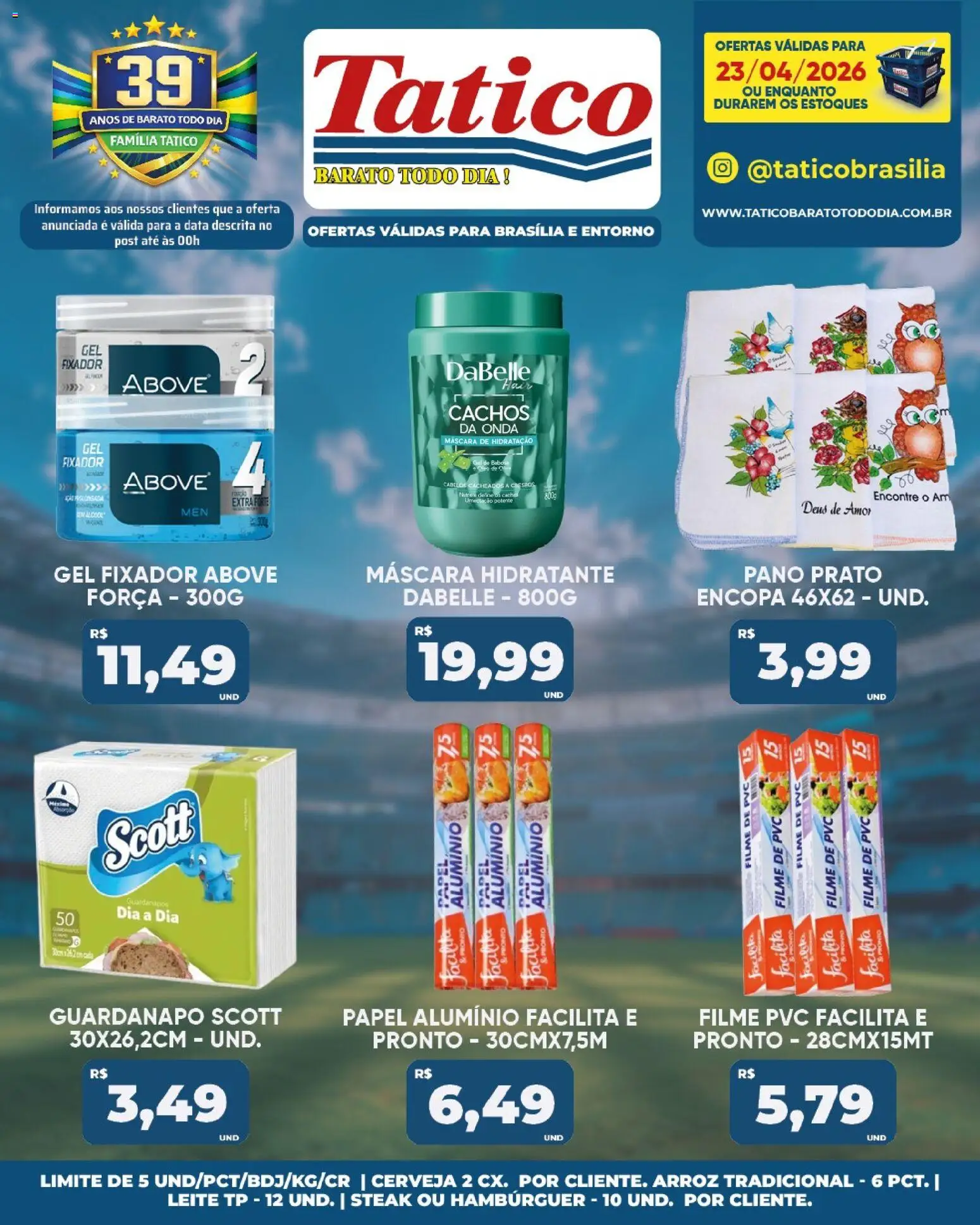 Tatico Folheto - válido de 24.04.2026 | Página: 50 | Produtos: Leite, Cerveja, Arroz, Fixador